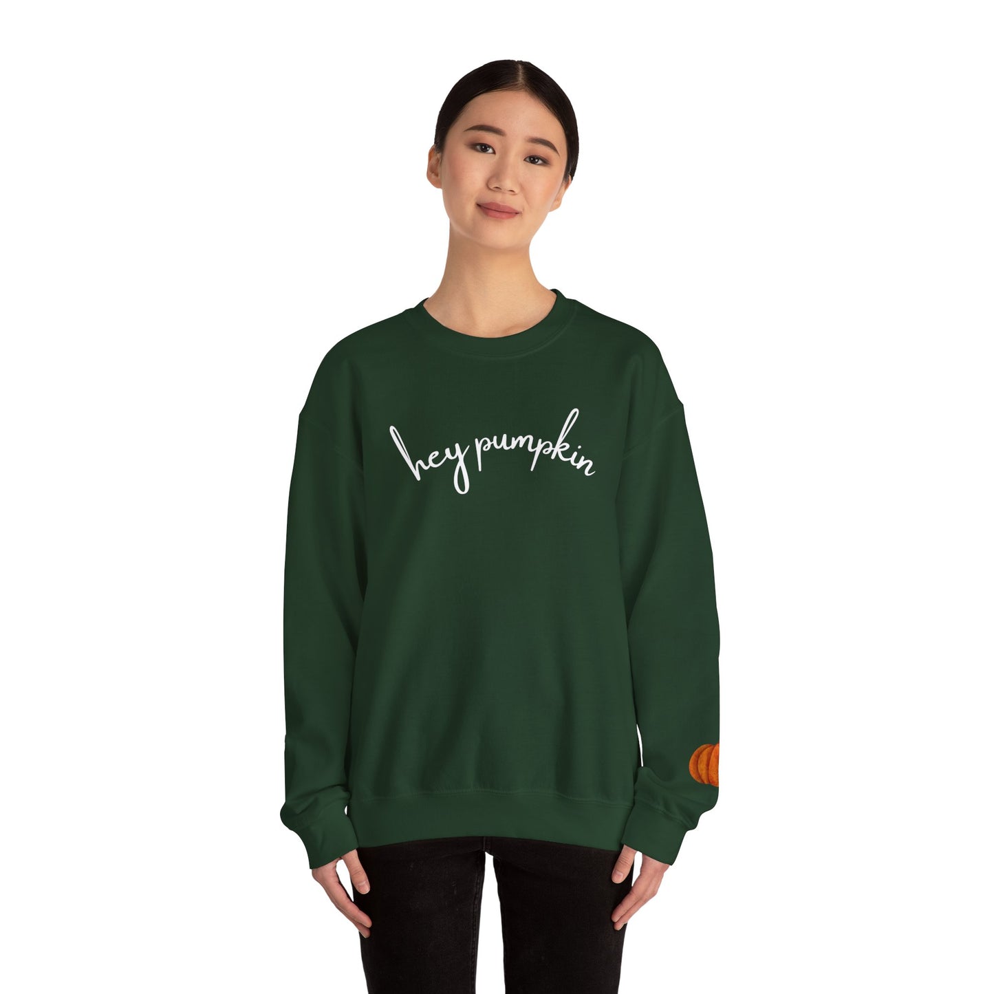 Hey Pumpkin Crewneck Sweatshirt, Cozy Autumn Apparel, Halloween Sweatshirt, Fall Fashion, Pumpkin Lover Gift
