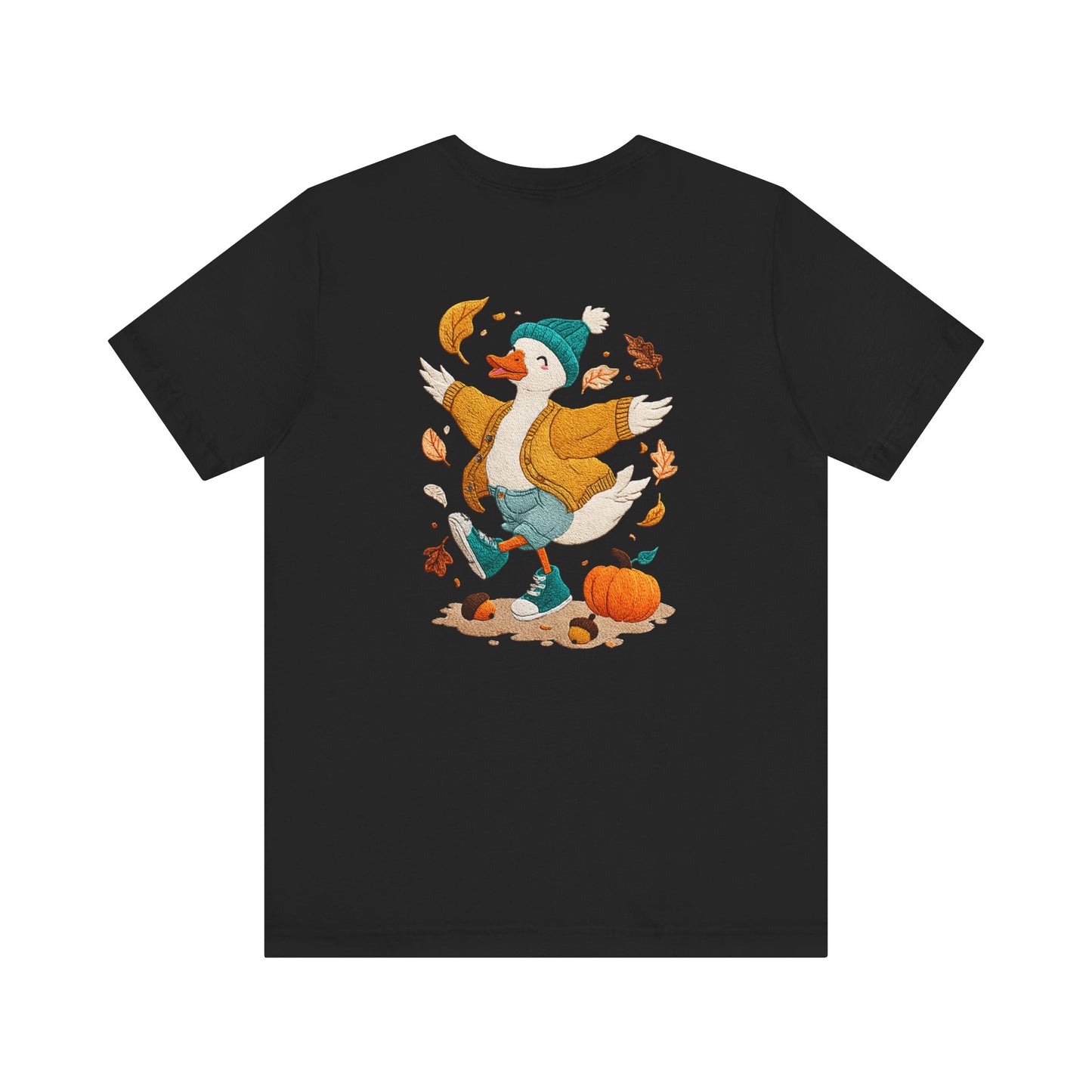 Autumn Goose Graphic Tee, Fall Vibes Shirt, Cozy Casual Wear, Thanksgiving Outfit, Unisex Seasonal Apparel