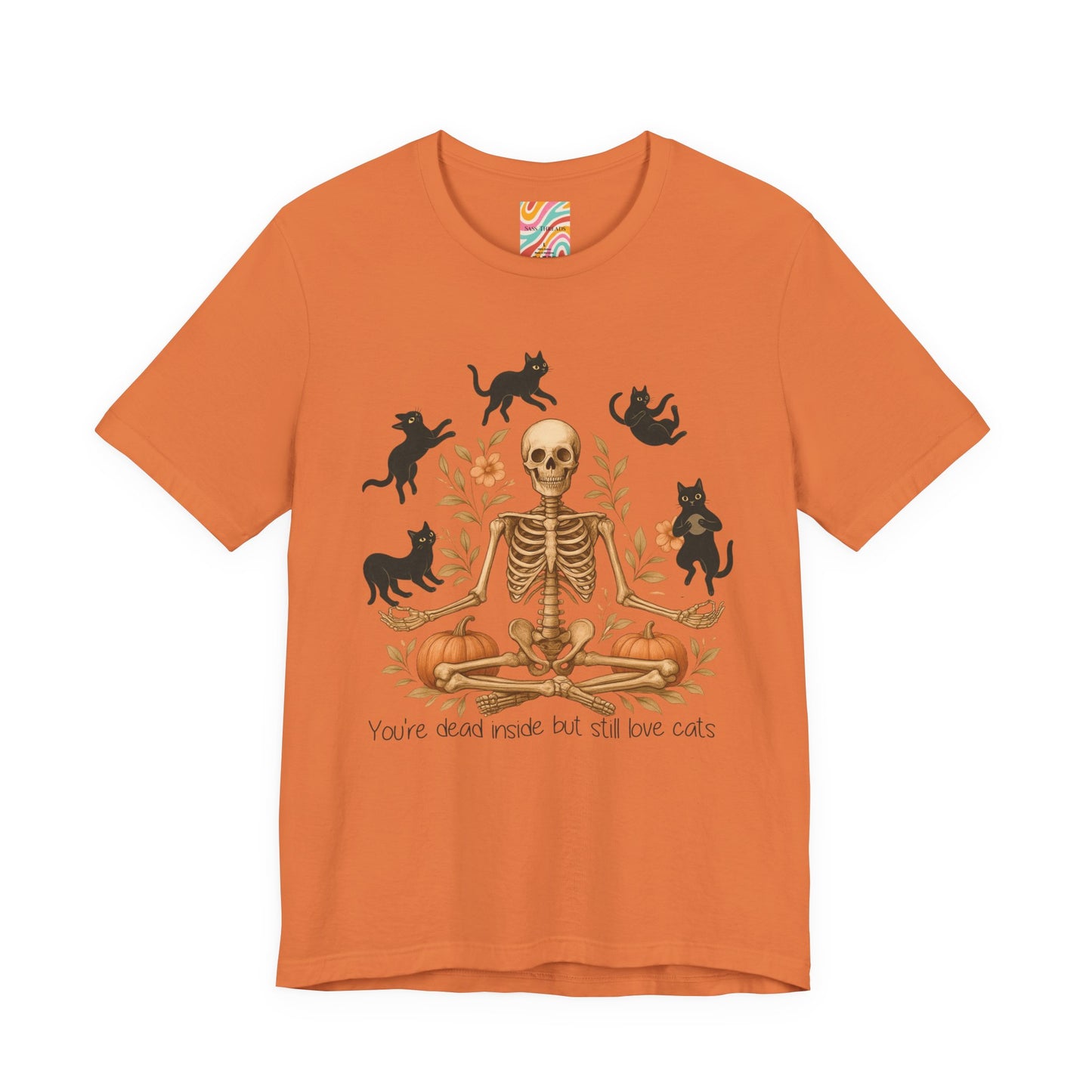 Skeleton & Cats T shirt