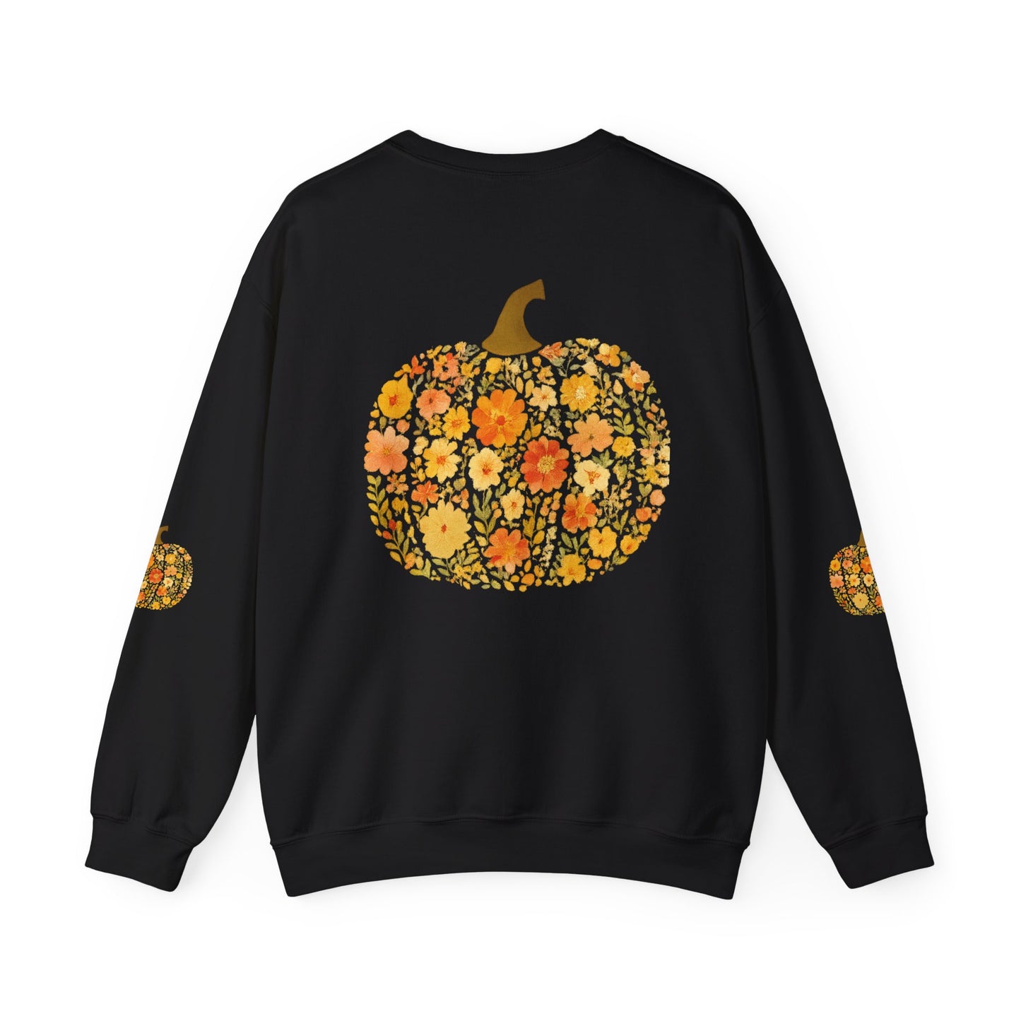 Floral Pumpkin Fall Sweatshirt – Cozy Autumn Vibes