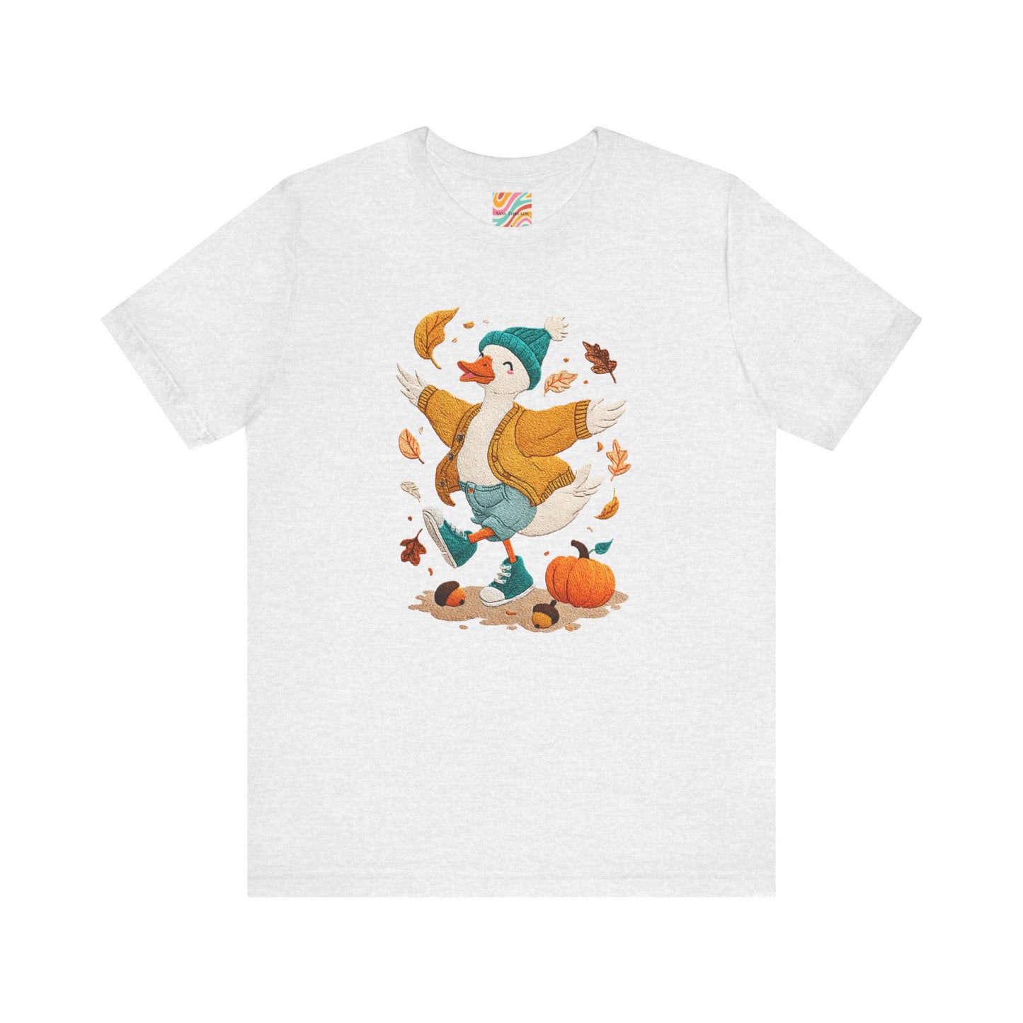 Autumn Goose Graphic Tee, Fall Vibes Shirt, Cozy Casual Wear, Thanksgiving Outfit, Unisex Seasonal Apparel