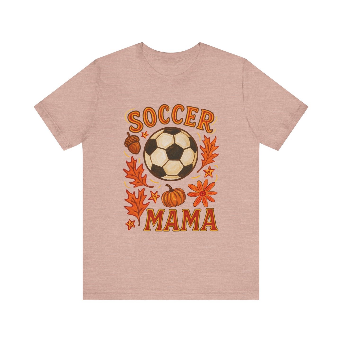 Autumn Soccer Mama Tee - Perfect for Fall Games, Gifts for Soccer Moms