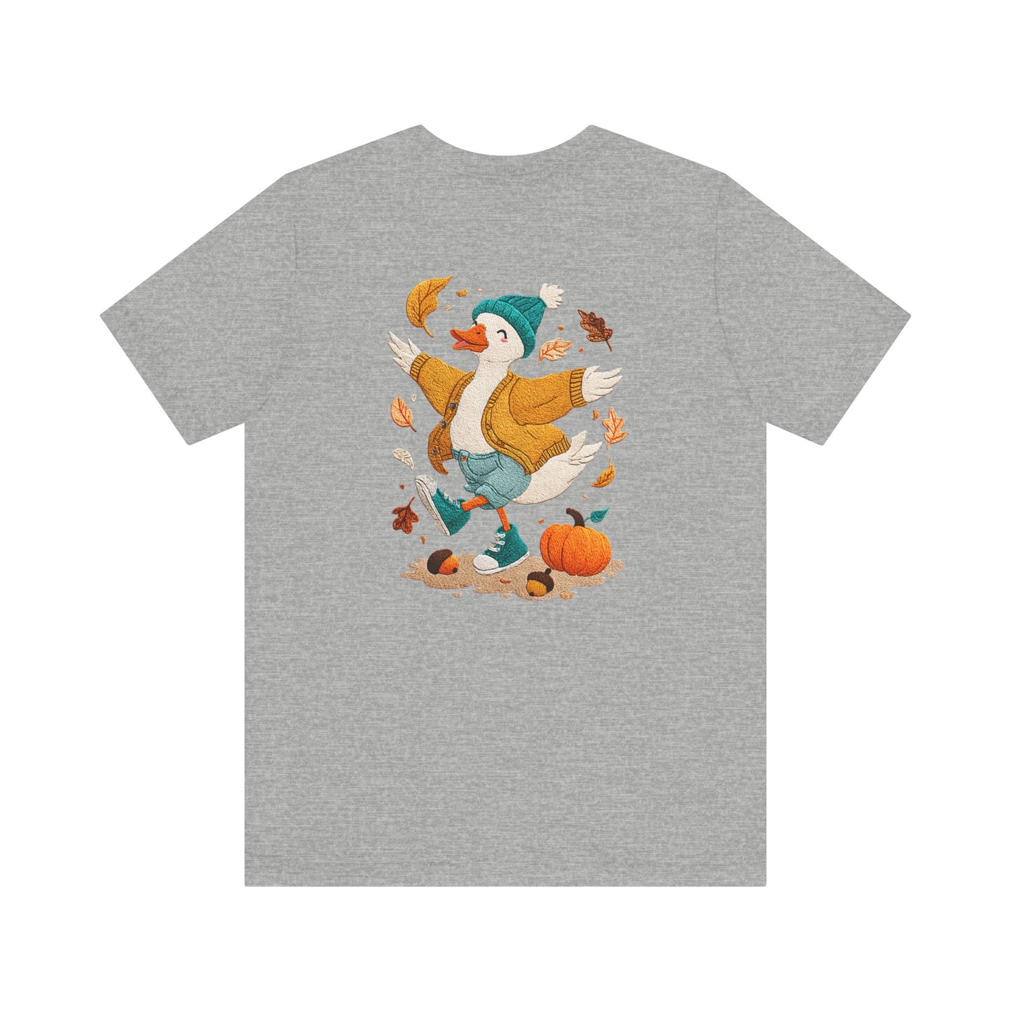 Autumn Goose Graphic Tee, Fall Vibes Shirt, Cozy Casual Wear, Thanksgiving Outfit, Unisex Seasonal Apparel