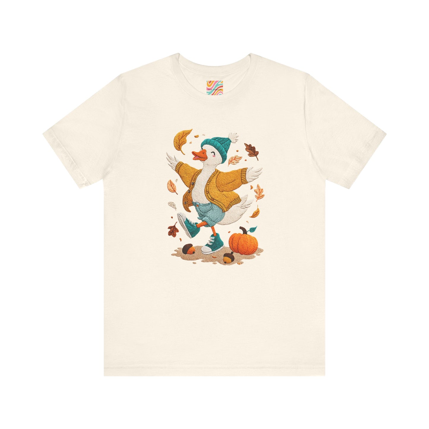 Autumn Goose Graphic Tee, Fall Vibes Shirt, Cozy Casual Wear, Thanksgiving Outfit, Unisex Seasonal Apparel