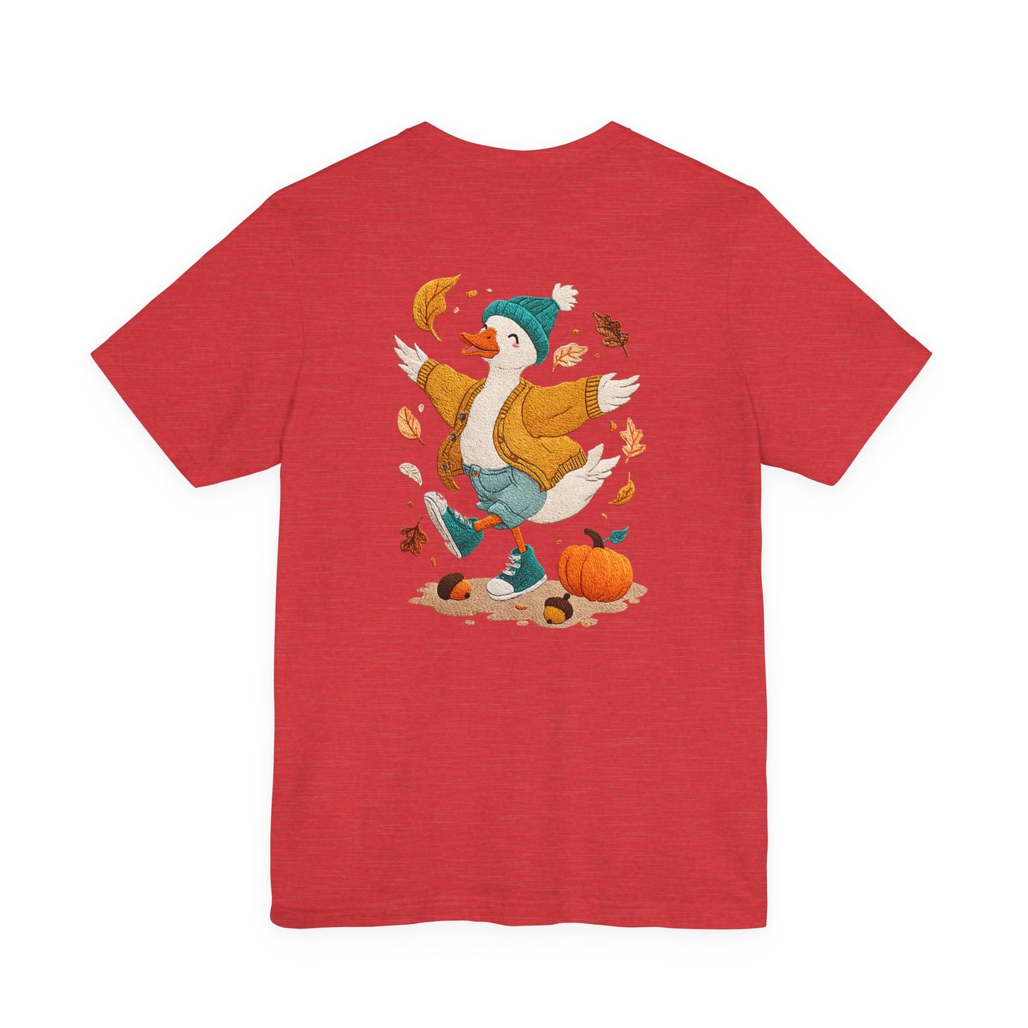 Autumn Goose Graphic Tee, Fall Vibes Shirt, Cozy Casual Wear, Thanksgiving Outfit, Unisex Seasonal Apparel