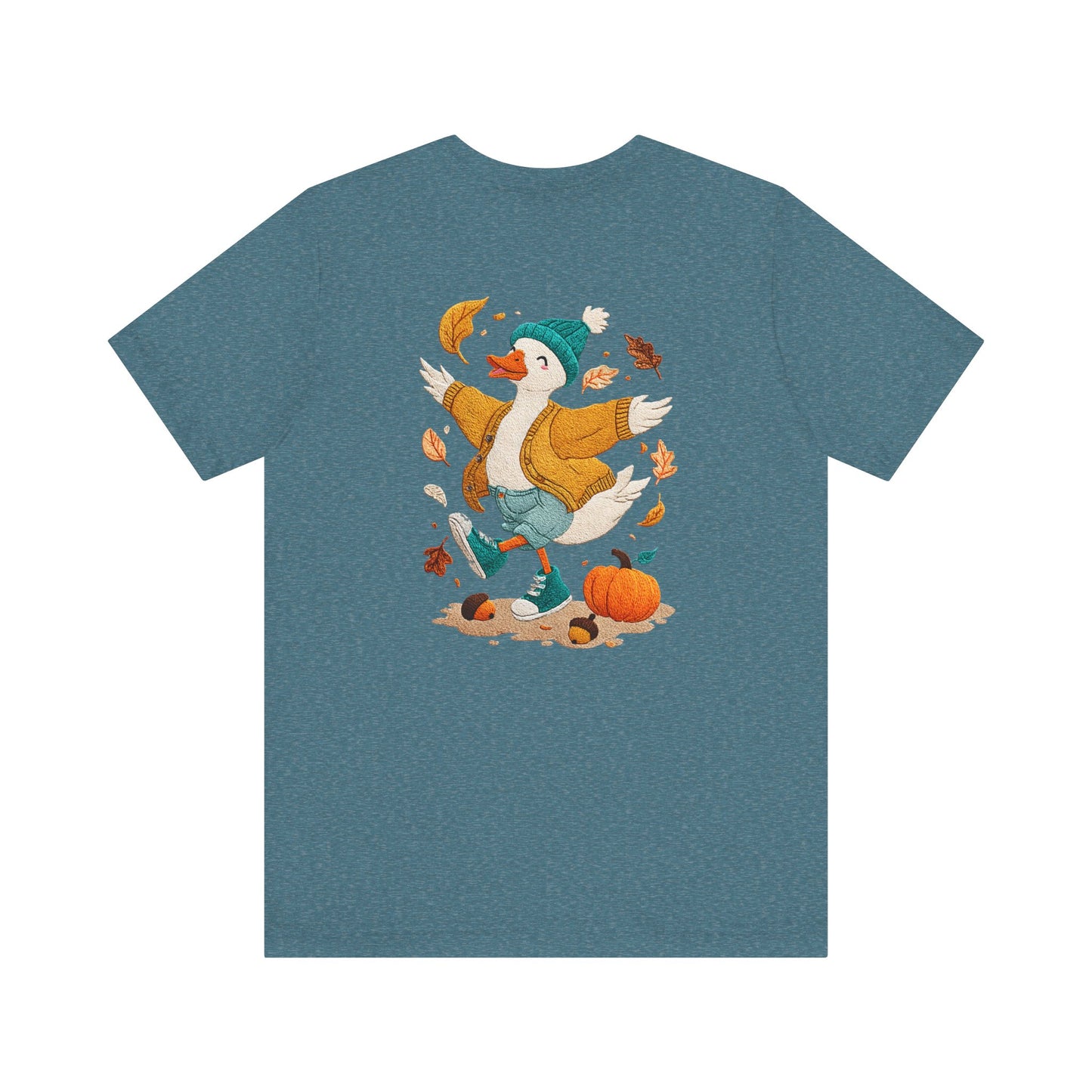 Autumn Goose Graphic Tee, Fall Vibes Shirt, Cozy Casual Wear, Thanksgiving Outfit, Unisex Seasonal Apparel
