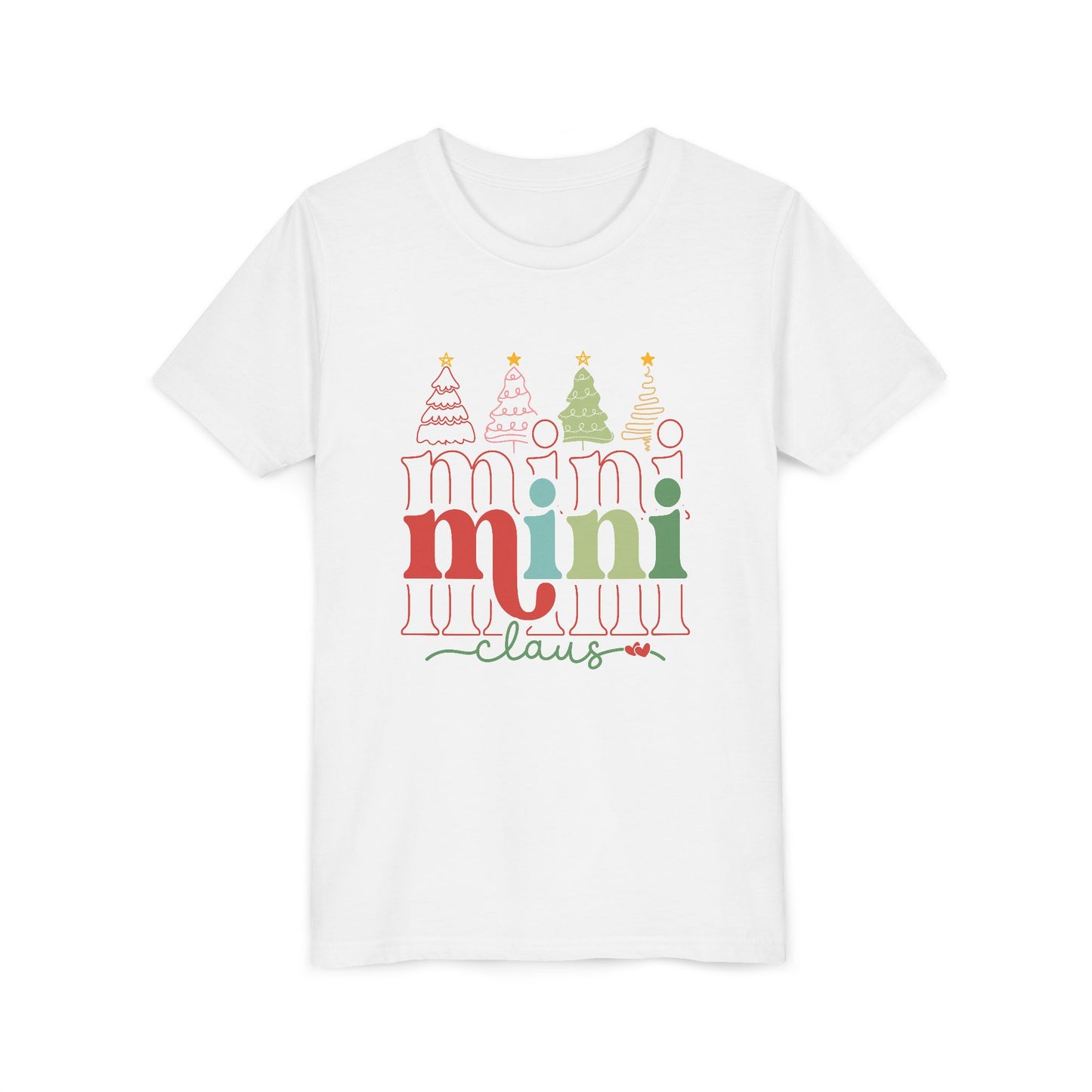 Festive Youth Tee for Mini Claus, Mini Claus Christmas Tee – Adorable Holiday Shirt for Kids