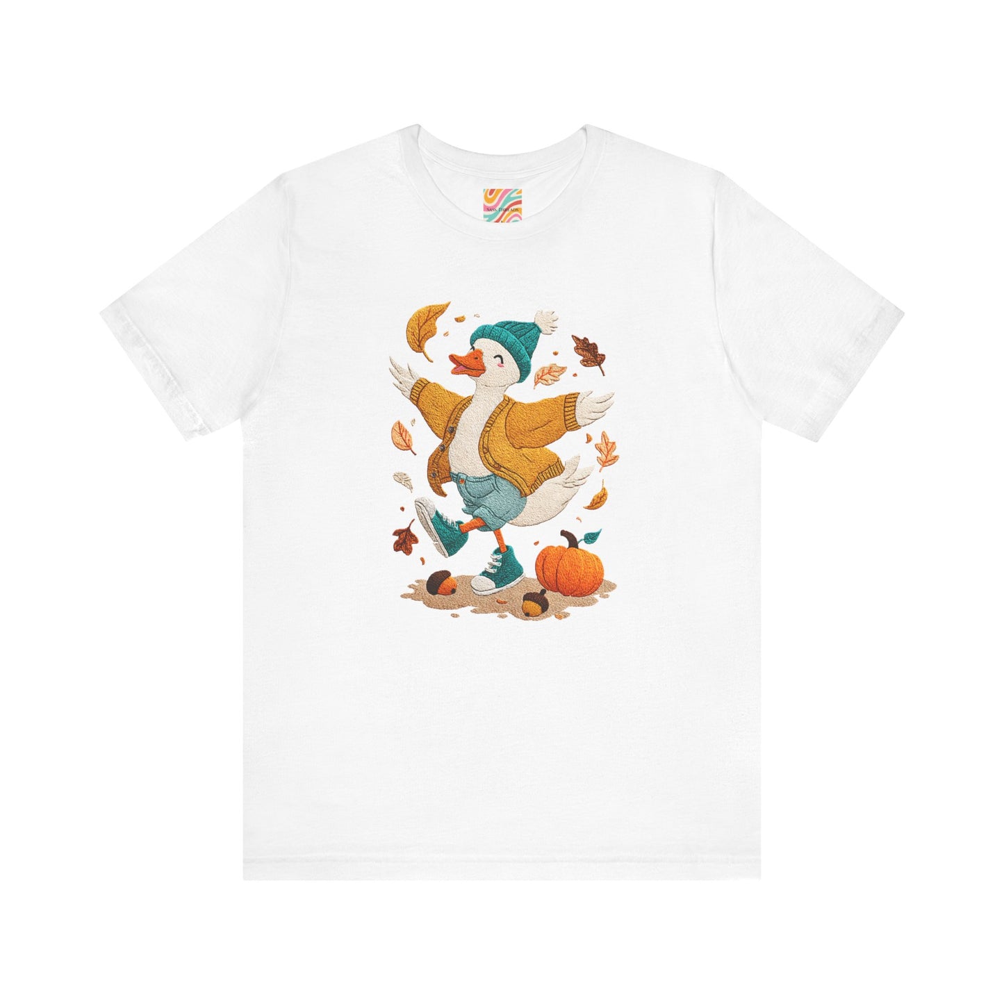 Autumn Goose Graphic Tee, Fall Vibes Shirt, Cozy Casual Wear, Thanksgiving Outfit, Unisex Seasonal Apparel