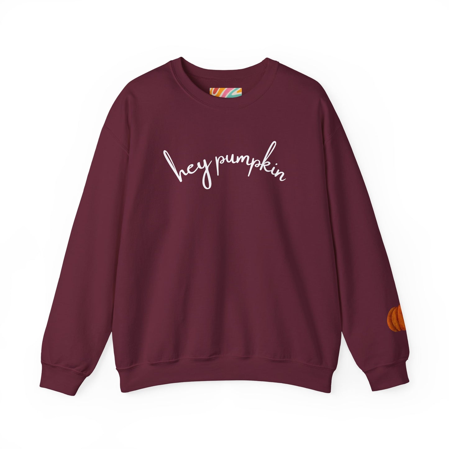 Hey Pumpkin Crewneck Sweatshirt, Cozy Autumn Apparel, Halloween Sweatshirt, Fall Fashion, Pumpkin Lover Gift