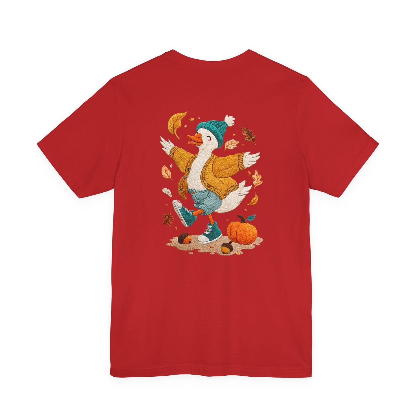 Autumn Goose Graphic Tee, Fall Vibes Shirt, Cozy Casual Wear, Thanksgiving Outfit, Unisex Seasonal Apparel