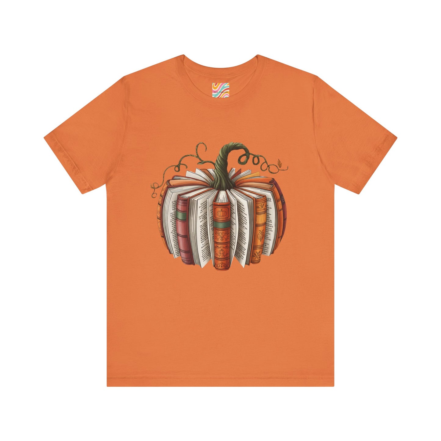 Book Pumpkin Unisex Jersey Short Sleeve Tee