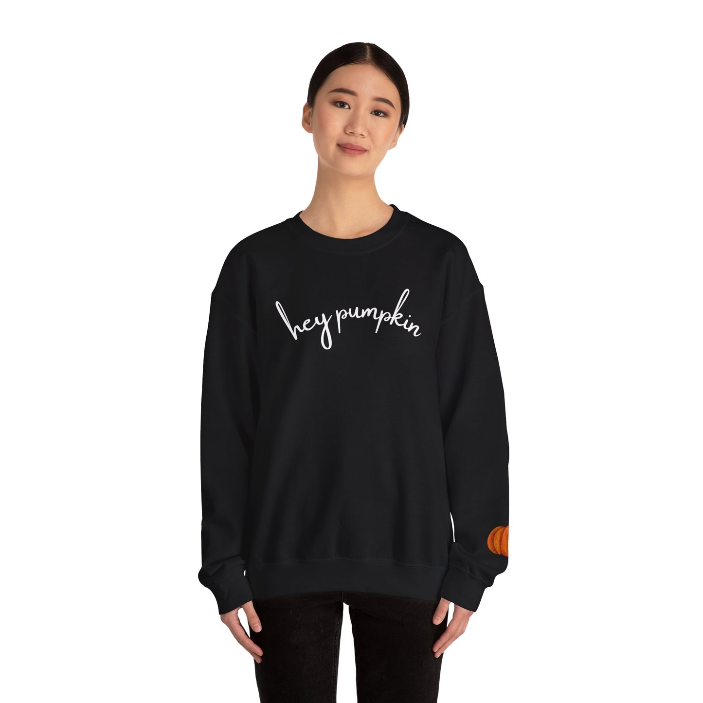 Hey Pumpkin Crewneck Sweatshirt, Cozy Autumn Apparel, Halloween Sweatshirt, Fall Fashion, Pumpkin Lover Gift