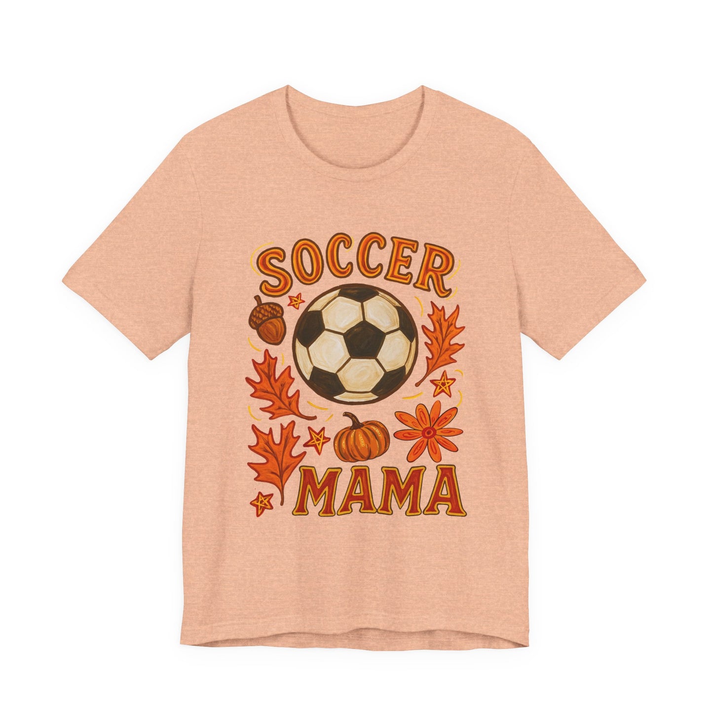 Autumn Soccer Mama Tee - Perfect for Fall Games, Gifts for Soccer Moms