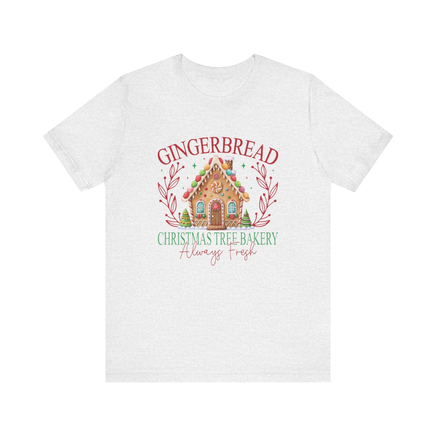 Gingerbread Christmas Tree Bakery Tee – Always Fresh!