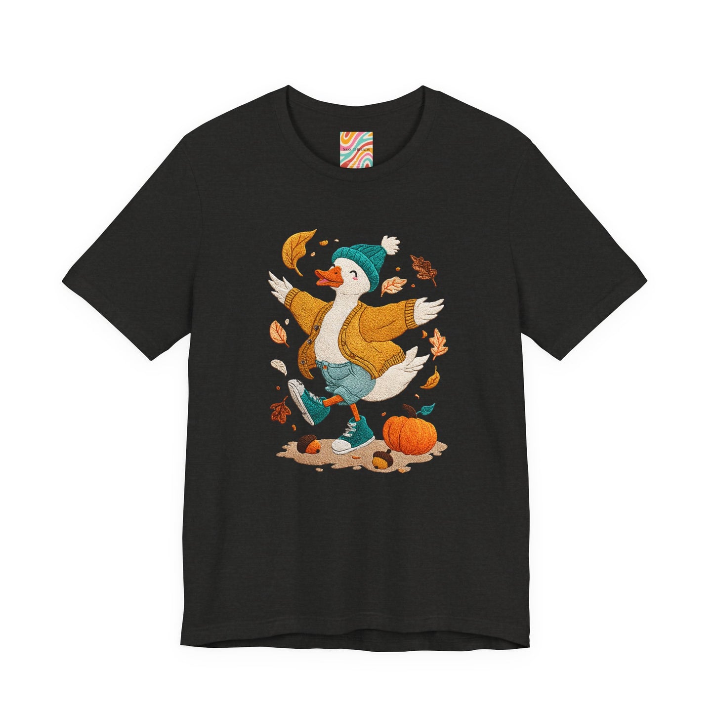 Autumn Goose Graphic Tee, Fall Vibes Shirt, Cozy Casual Wear, Thanksgiving Outfit, Unisex Seasonal Apparel