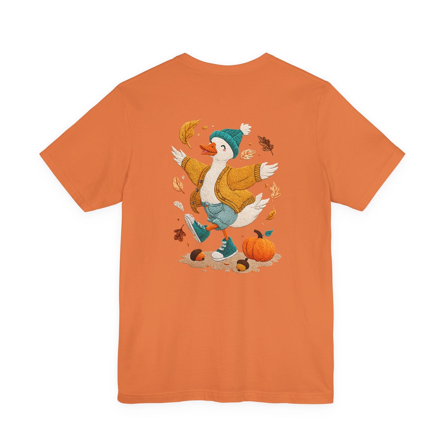 Autumn Goose Graphic Tee, Fall Vibes Shirt, Cozy Casual Wear, Thanksgiving Outfit, Unisex Seasonal Apparel