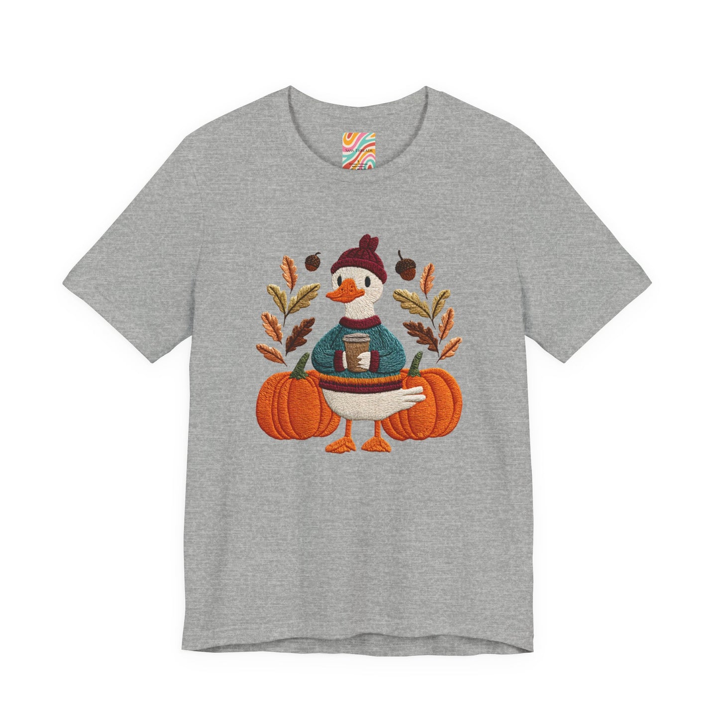 Autumn Goose Graphic Tee | Fall Sweatshirt, Cute Animal Shirt, Thanksgiving Gift, Cozy Apparel, Pumpkin Decor