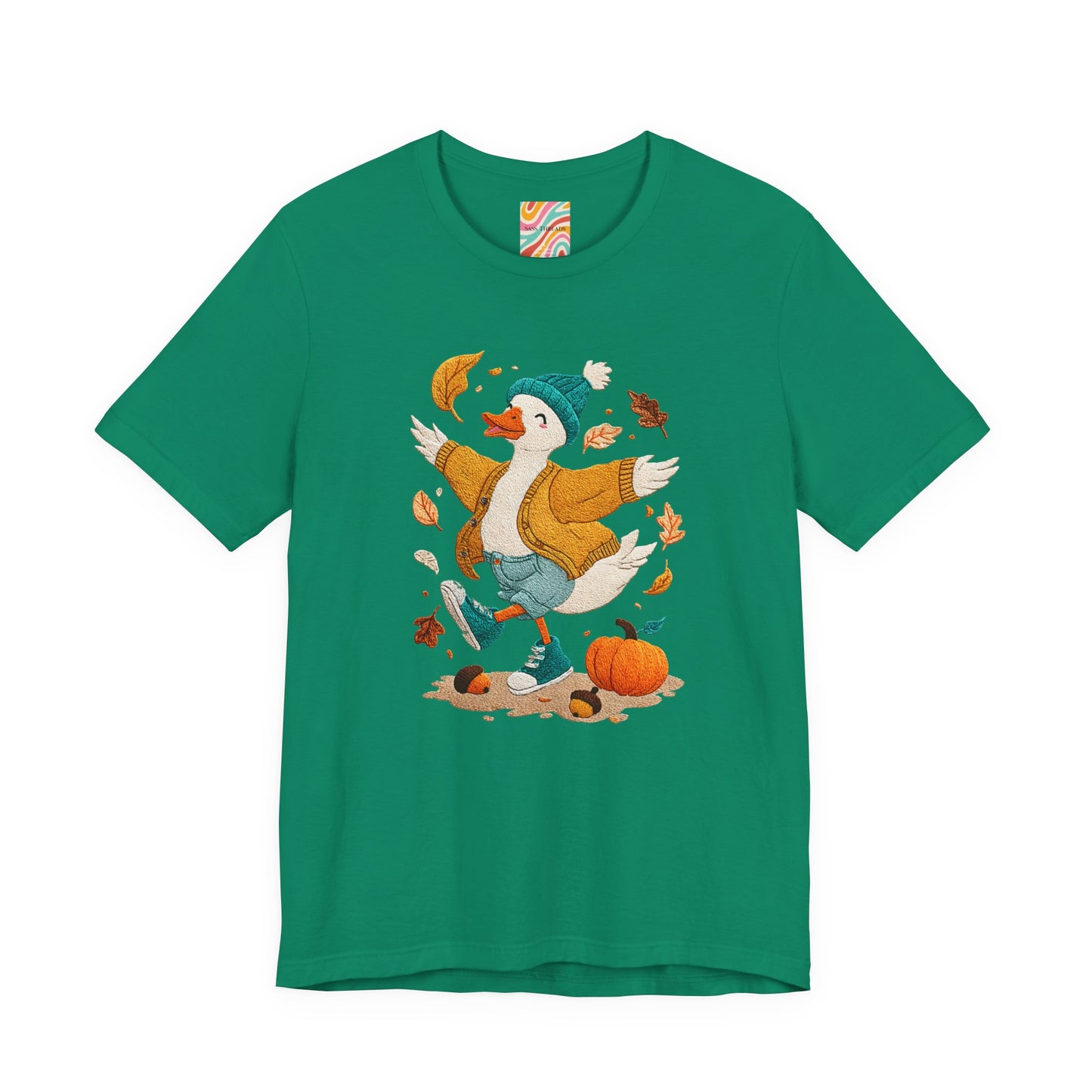 Autumn Goose Graphic Tee, Fall Vibes Shirt, Cozy Casual Wear, Thanksgiving Outfit, Unisex Seasonal Apparel
