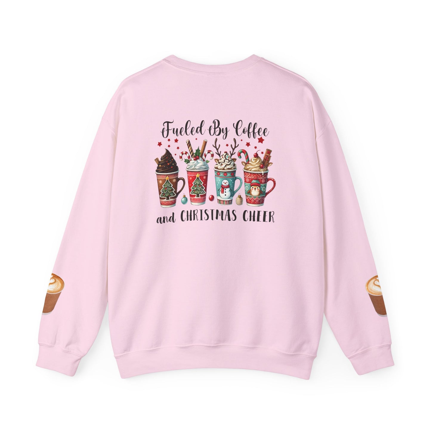 Fueled by Coffee and Christmas Cheer Sweatshirt – Cozy Holiday Coffee Lover Christmas Pullover