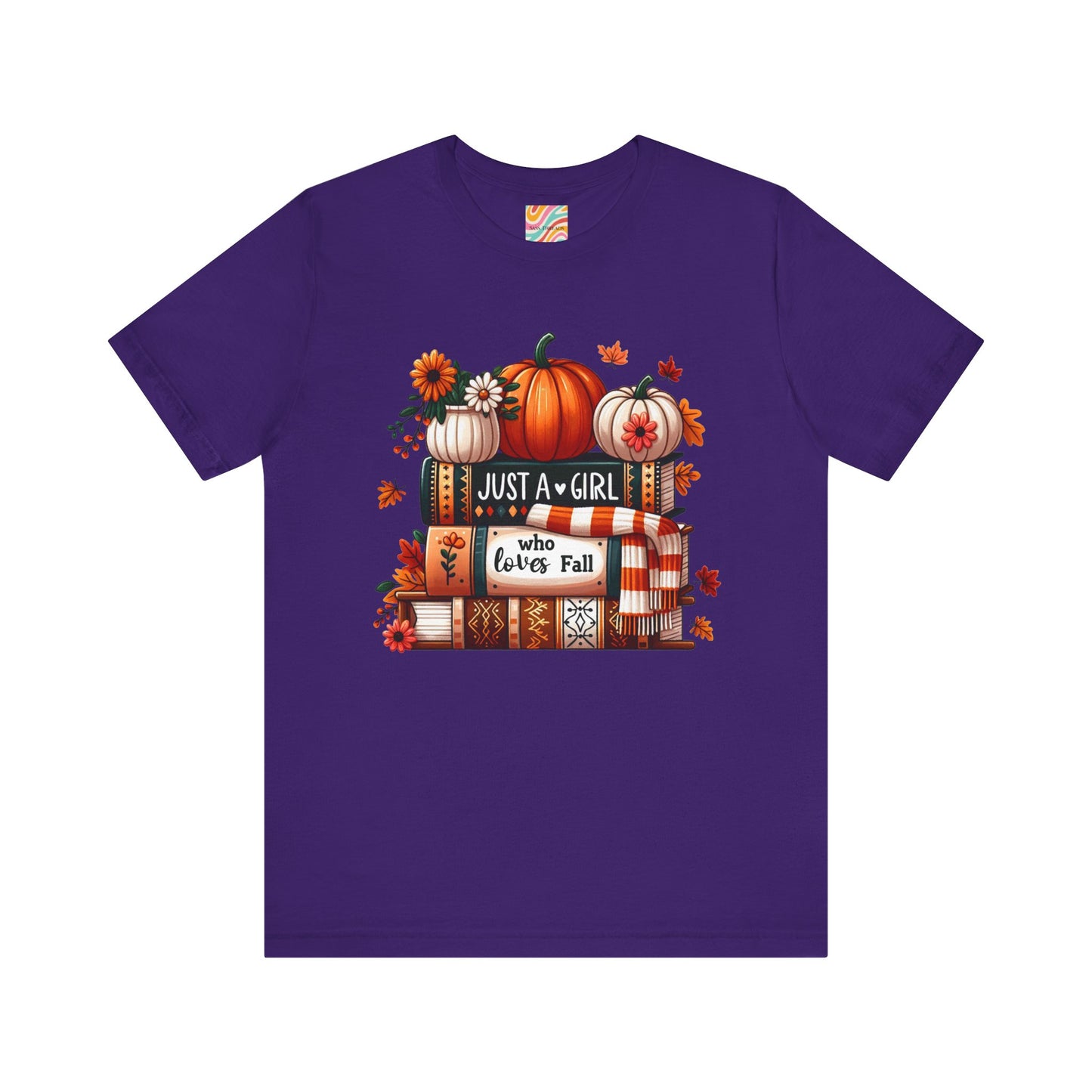 Fall Lover Tee, Autumn T-Shirt, Just a Girl Who Loves books