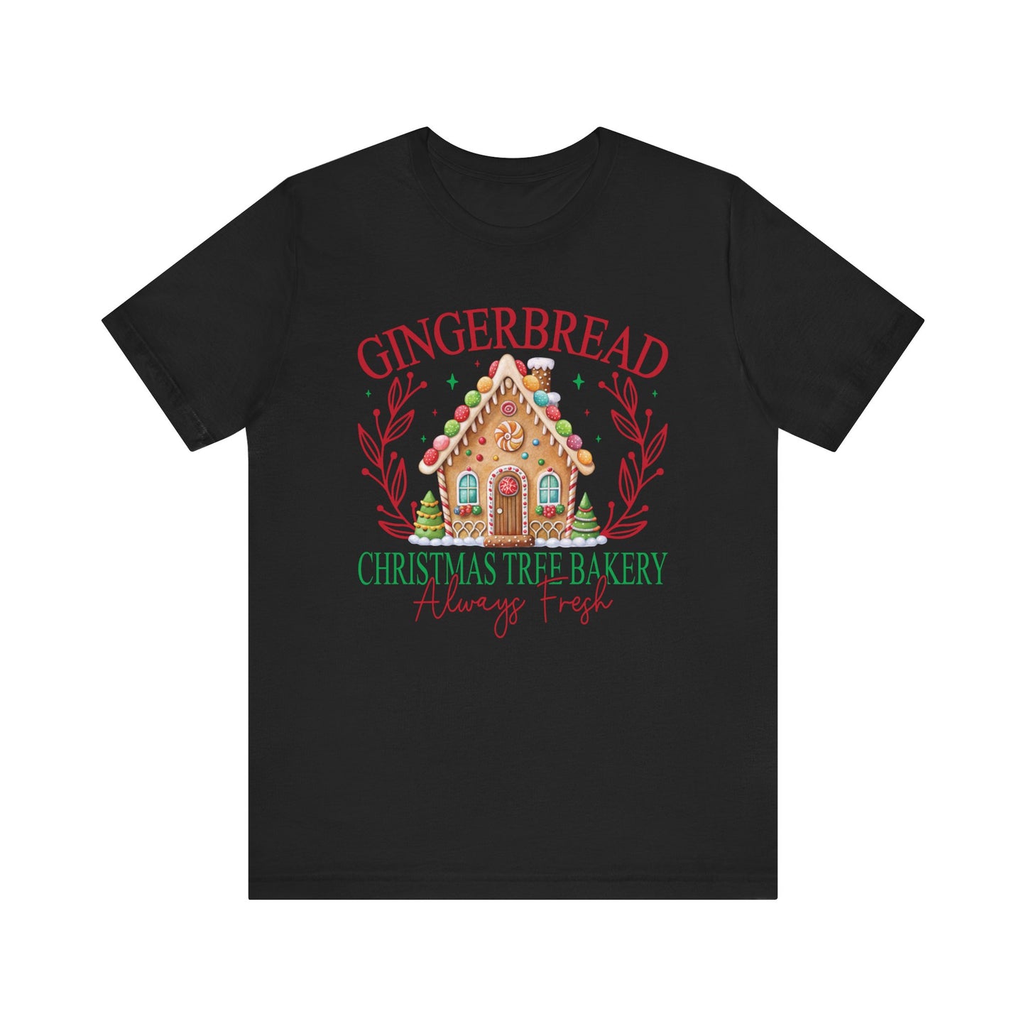 Gingerbread Christmas Tree Bakery Tee – Always Fresh & Full of Cheer!