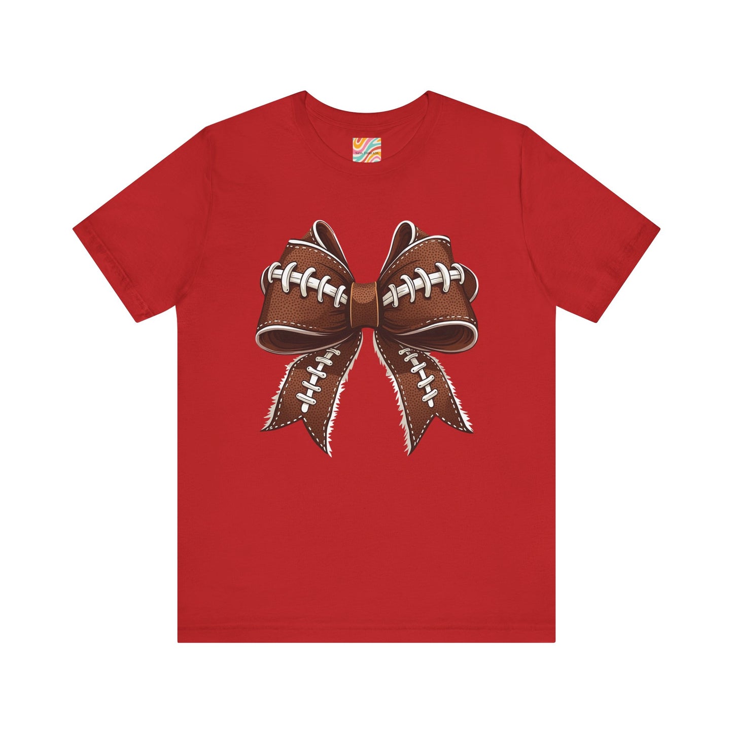 Football Bow Tee, Sports Shirt, Gift for Football Fans