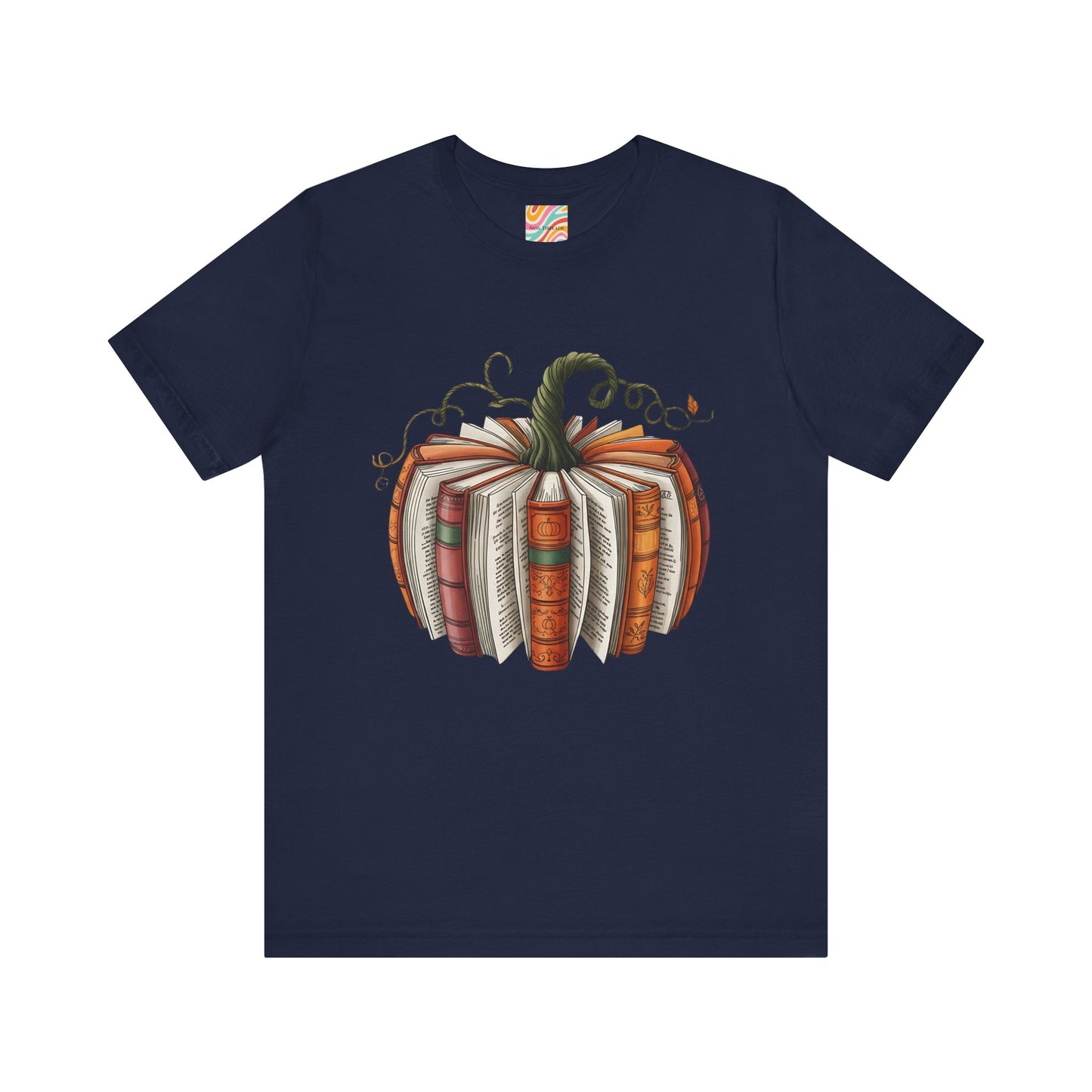 Book Pumpkin Unisex Jersey Short Sleeve Tee
