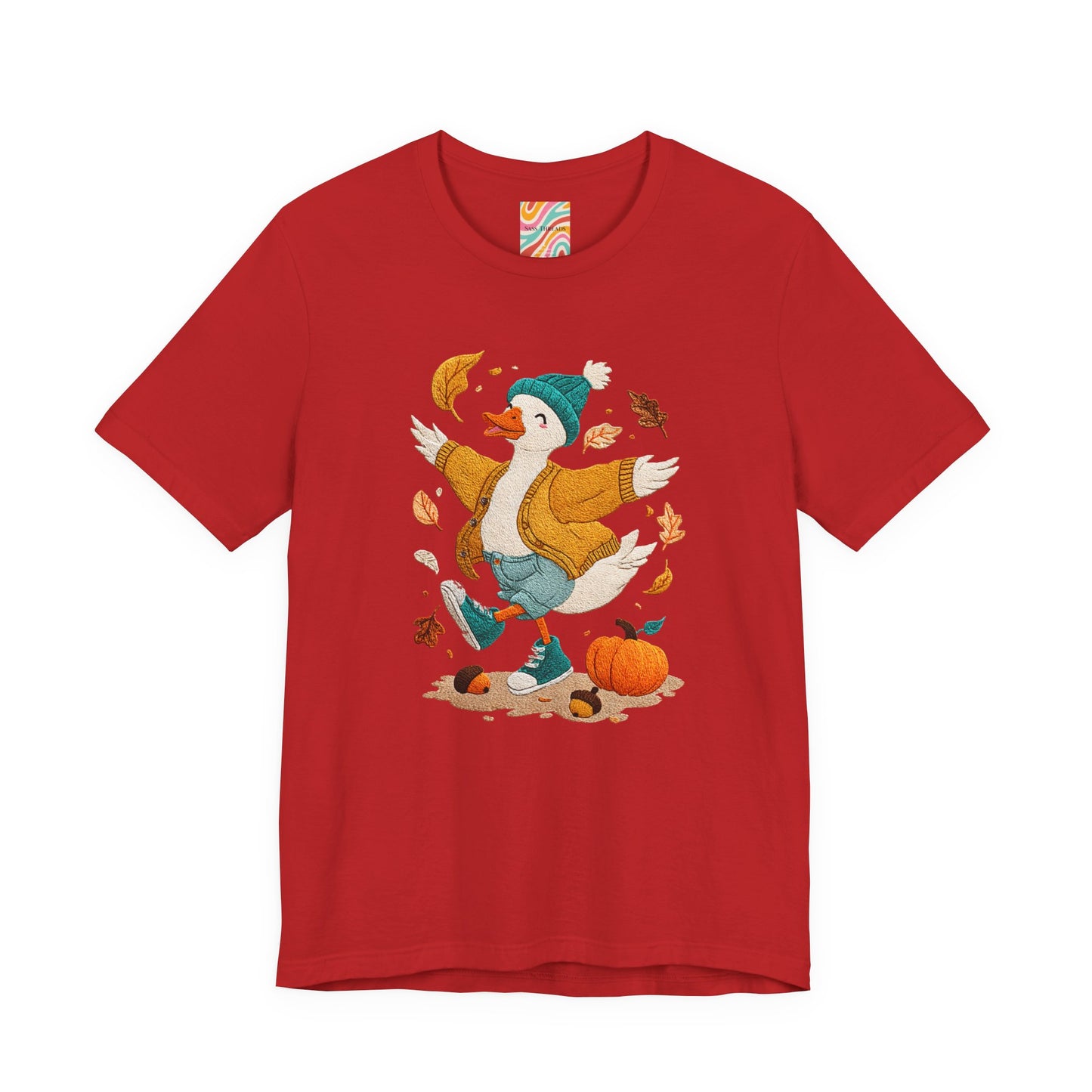 Autumn Goose Graphic Tee, Fall Vibes Shirt, Cozy Casual Wear, Thanksgiving Outfit, Unisex Seasonal Apparel