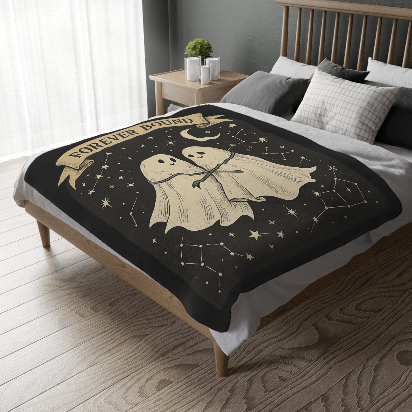 Forever Bound Ghost Couple Blanket