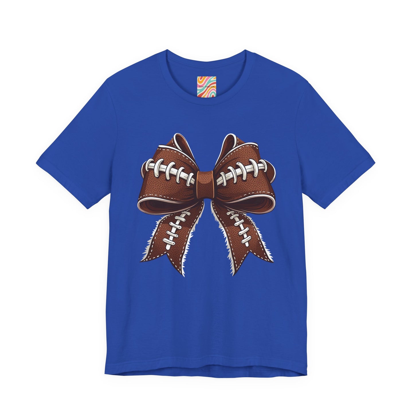 Football Bow Tee, Sports Shirt, Gift for Football Fans