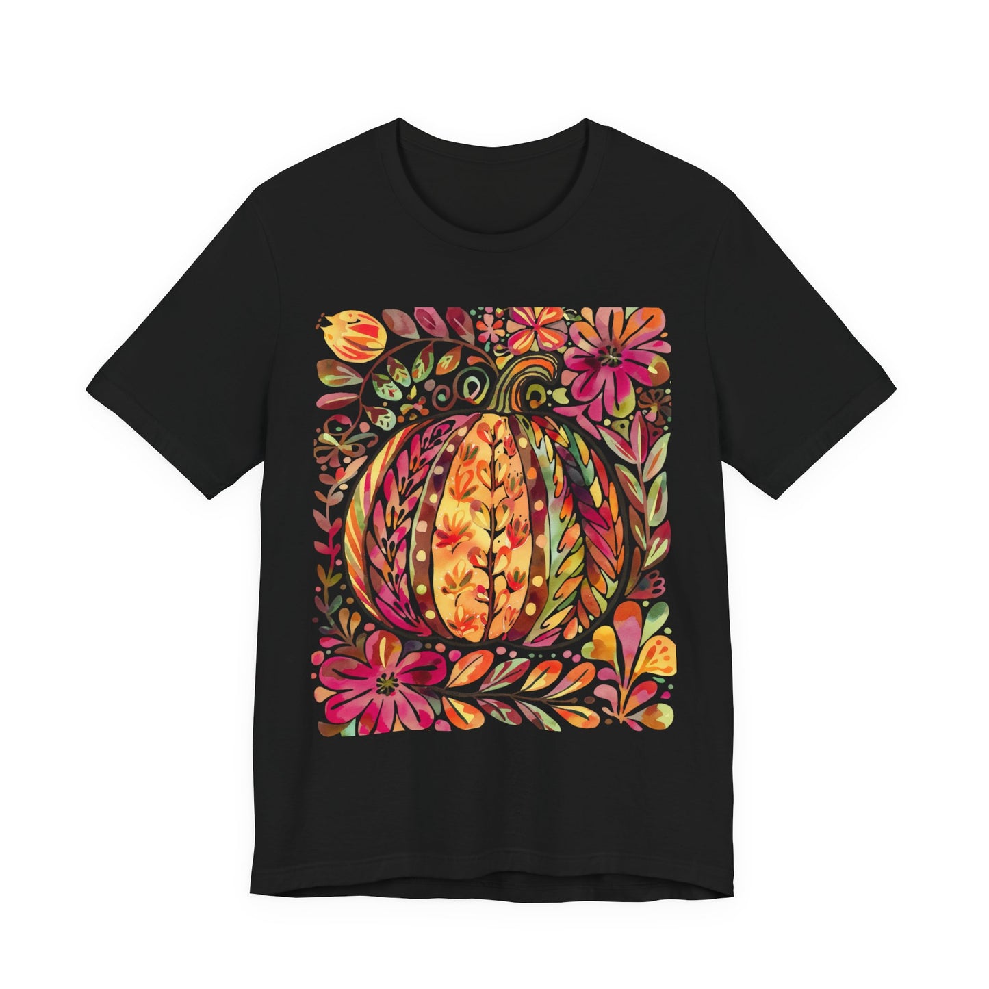 Autumn Pumpkin Graphic Tee, Fall T-Shirt, Halloween Apparel, Thanksgiving Gift