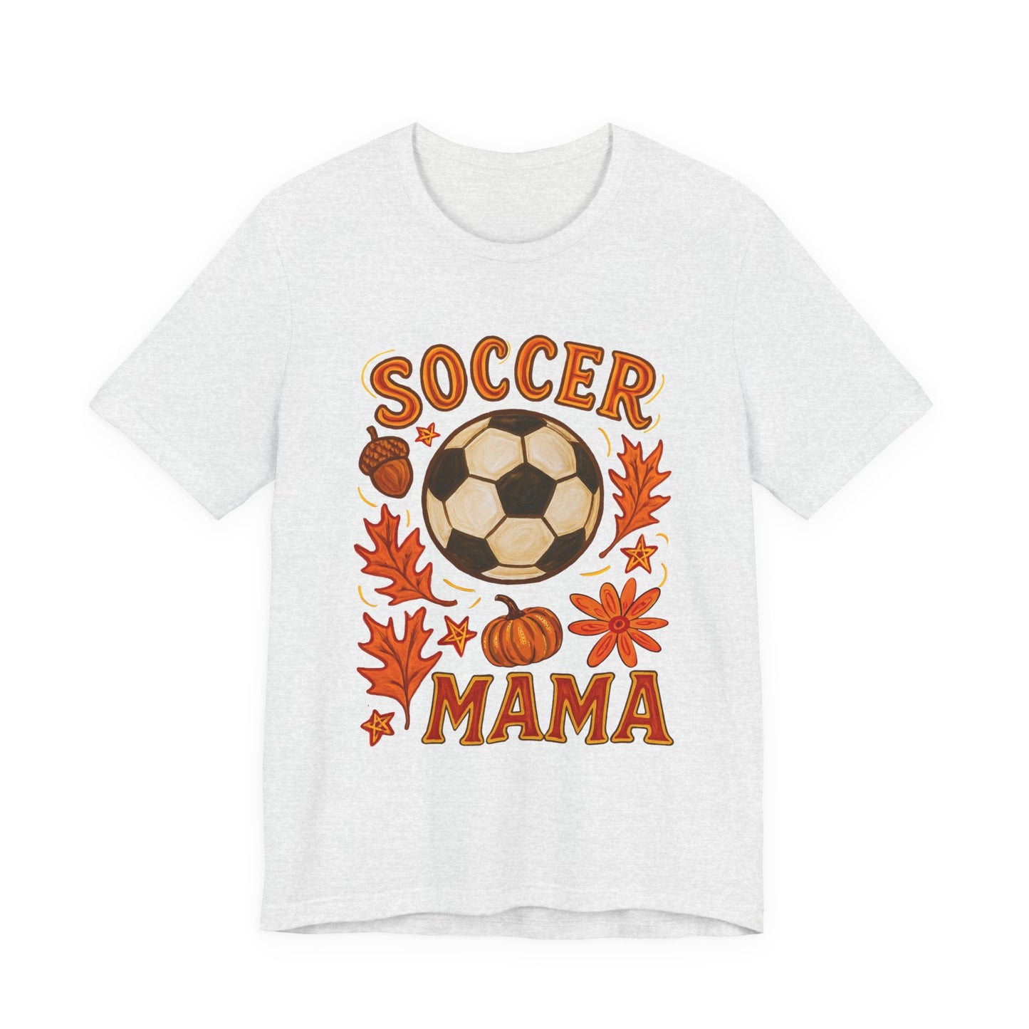 Autumn Soccer Mama Tee - Perfect for Fall Games, Gifts for Soccer Moms