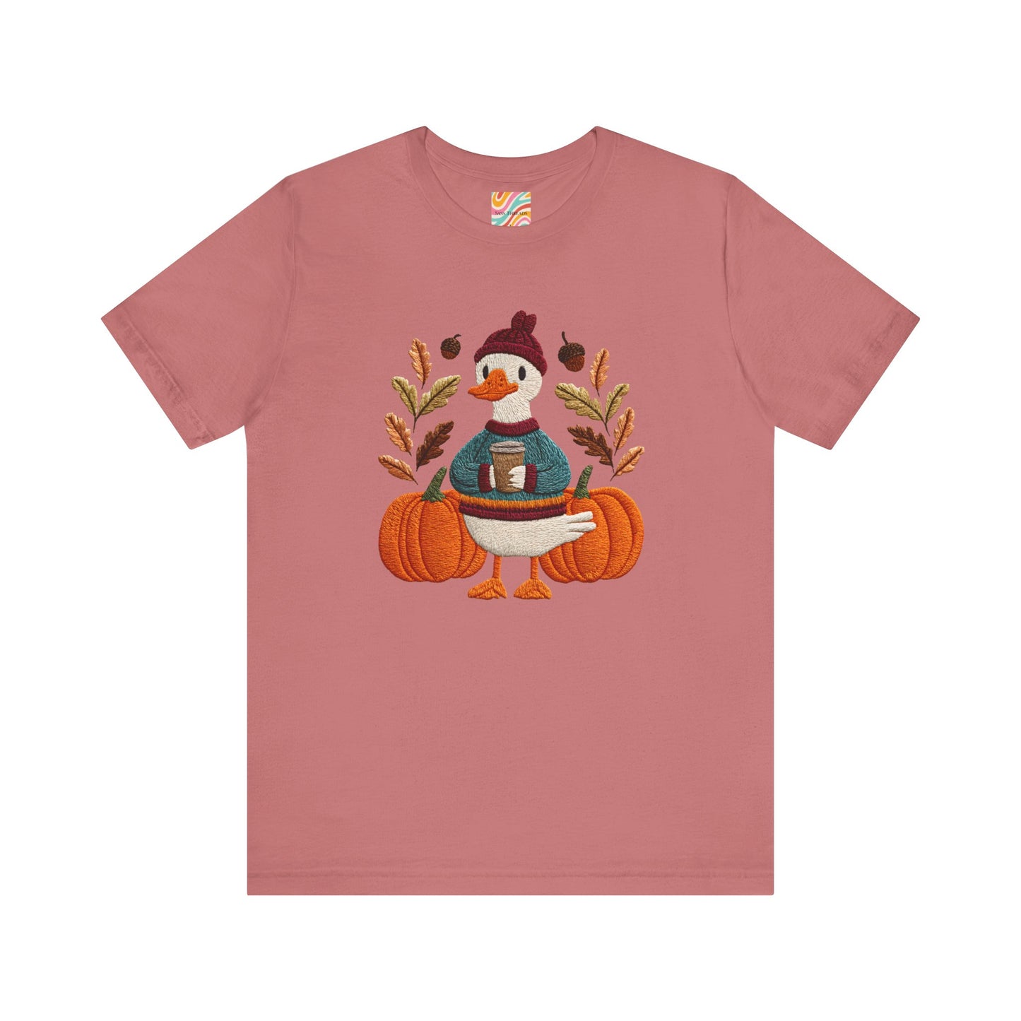 Autumn Goose Graphic Tee | Fall Sweatshirt, Cute Animal Shirt, Thanksgiving Gift, Cozy Apparel, Pumpkin Decor