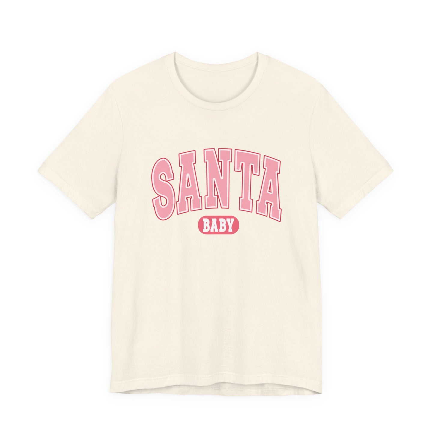 Santa Baby Christmas Tee – Pink Retro Holiday Shirt for Women | Cute & Festive T-Shirt