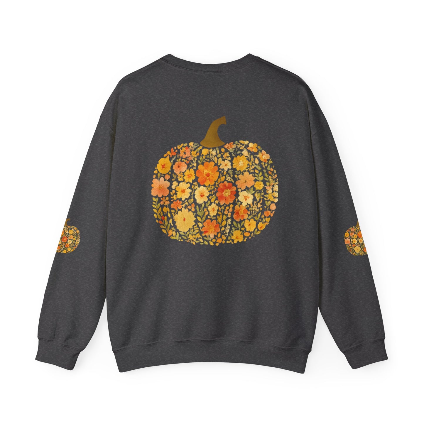 Floral Pumpkin Fall Sweatshirt – Cozy Autumn Vibes