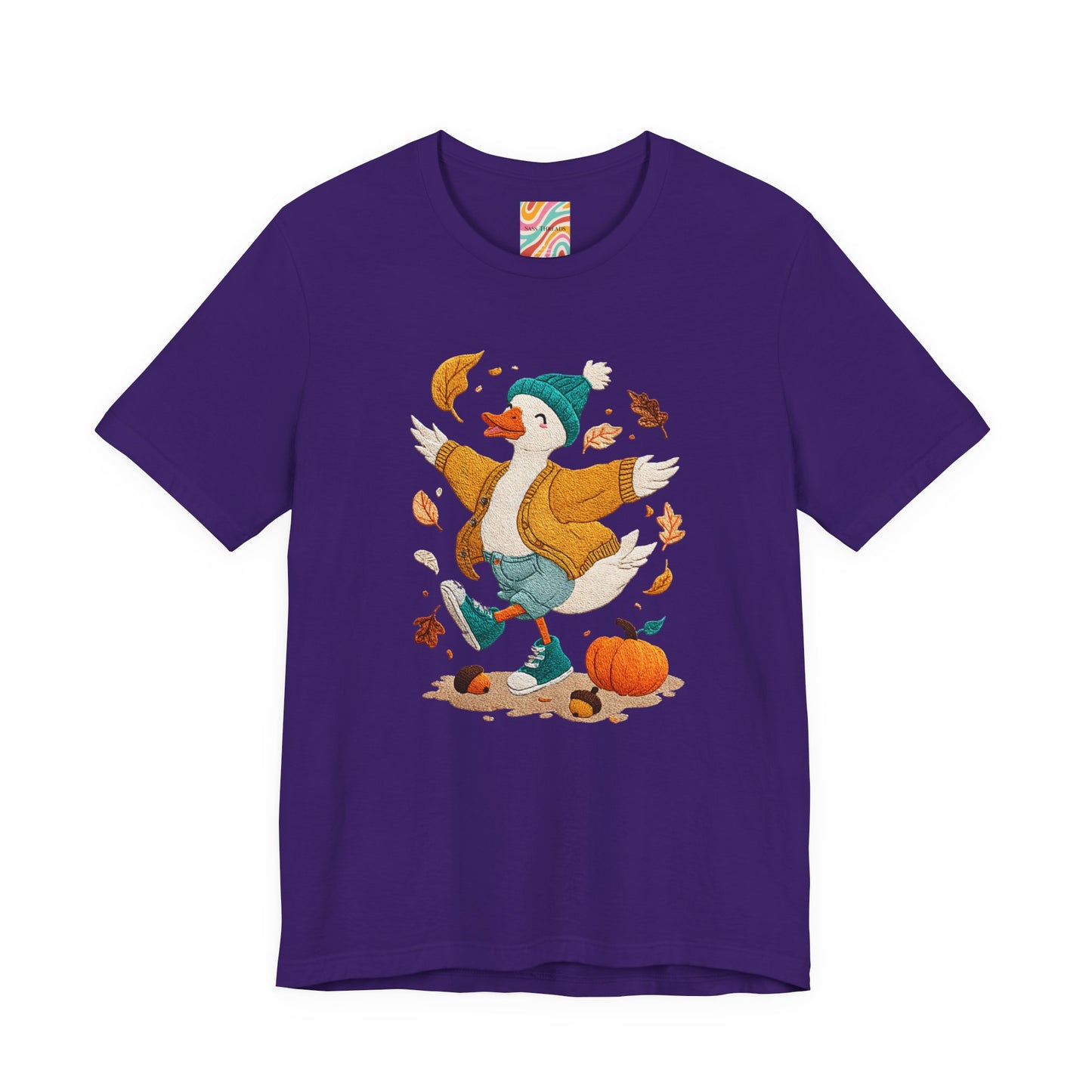 Autumn Goose Graphic Tee, Fall Vibes Shirt, Cozy Casual Wear, Thanksgiving Outfit, Unisex Seasonal Apparel