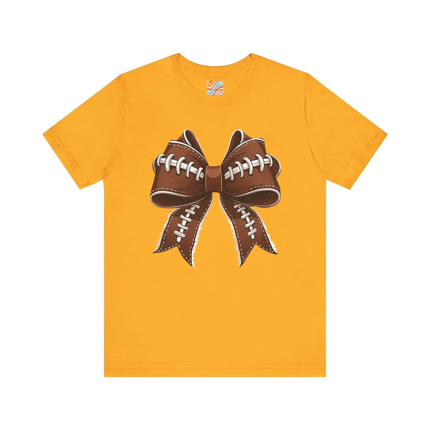 Football Bow Tee, Sports Shirt, Gift for Football Fans