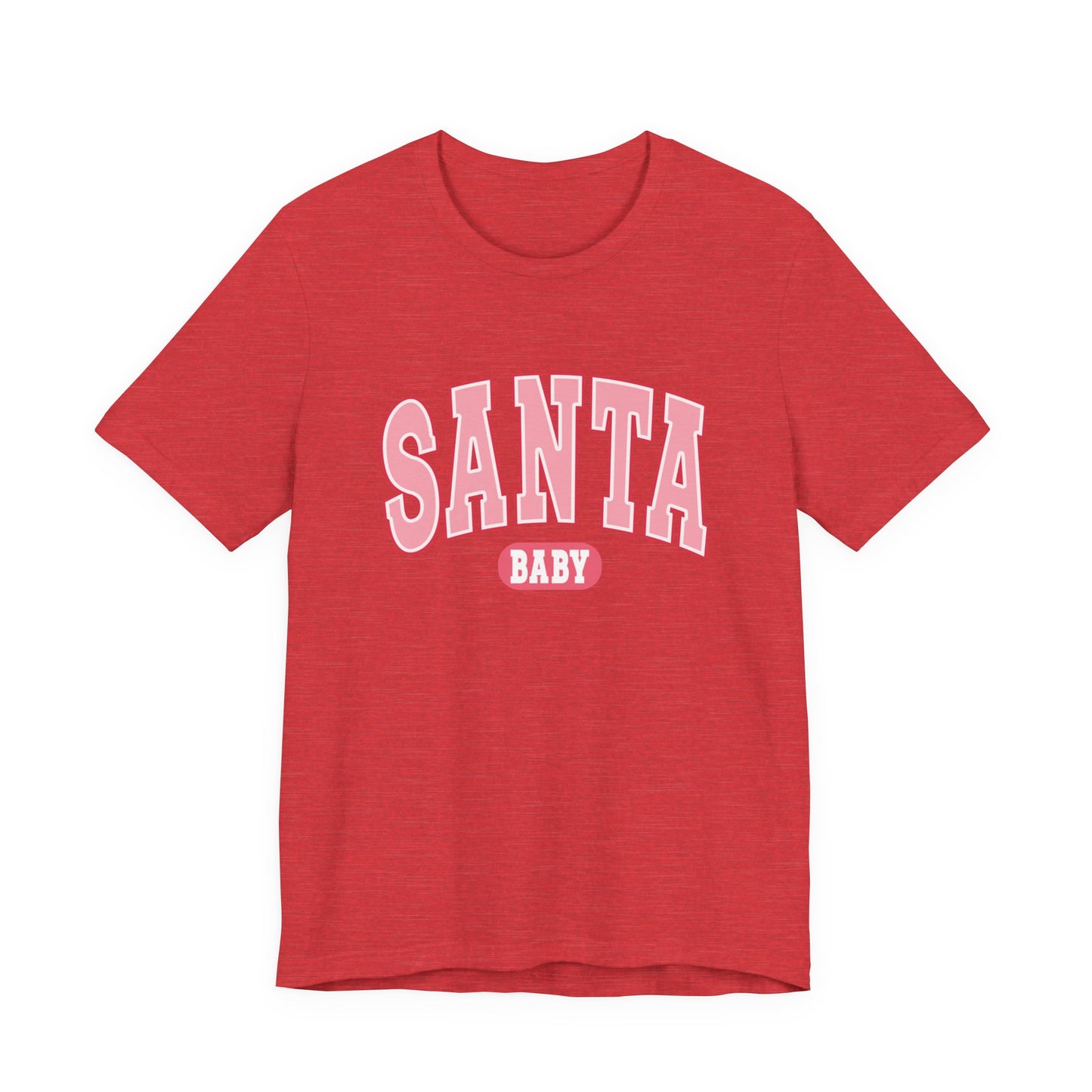 Santa Baby Christmas Tee – Pink Retro Holiday Shirt for Women | Cute & Festive T-Shirt