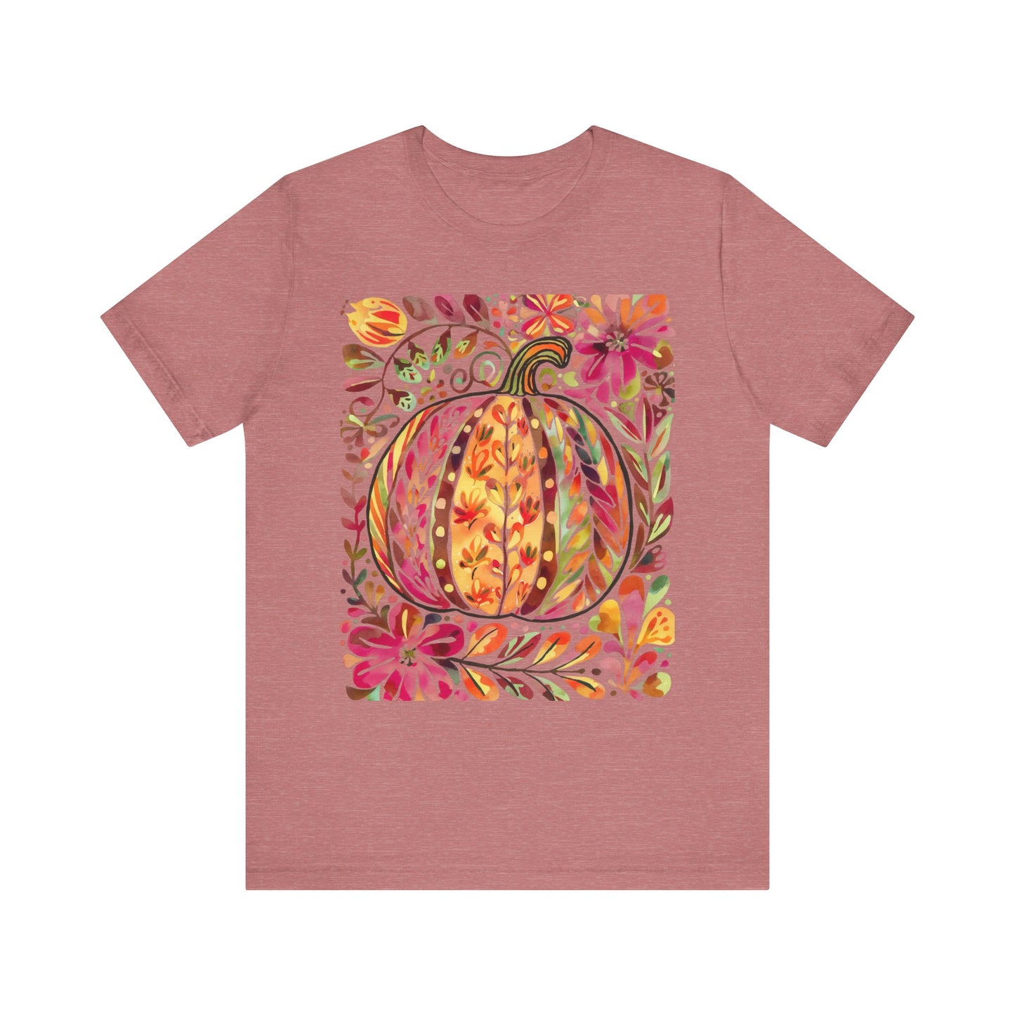 Autumn Pumpkin Graphic Tee, Fall T-Shirt, Halloween Apparel, Thanksgiving Gift
