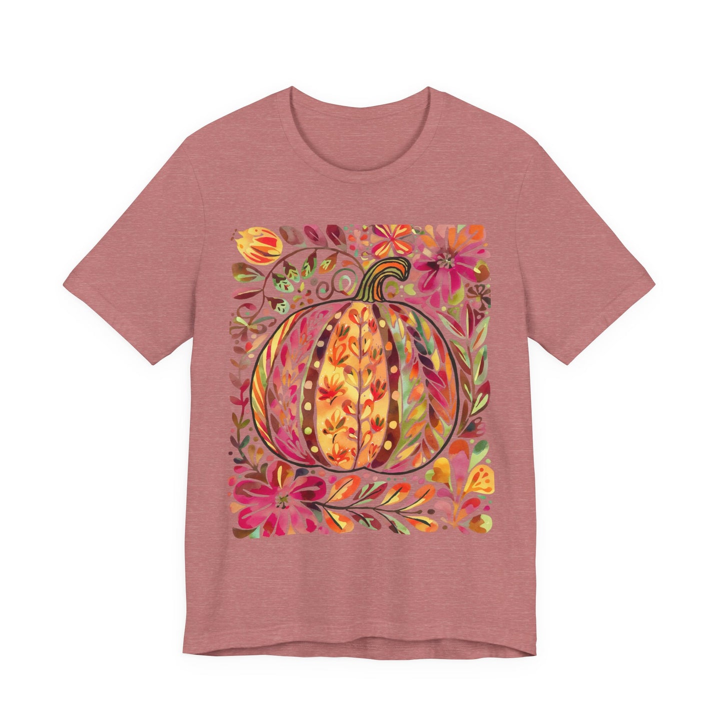 Autumn Pumpkin Graphic Tee, Fall T-Shirt, Halloween Apparel, Thanksgiving Gift