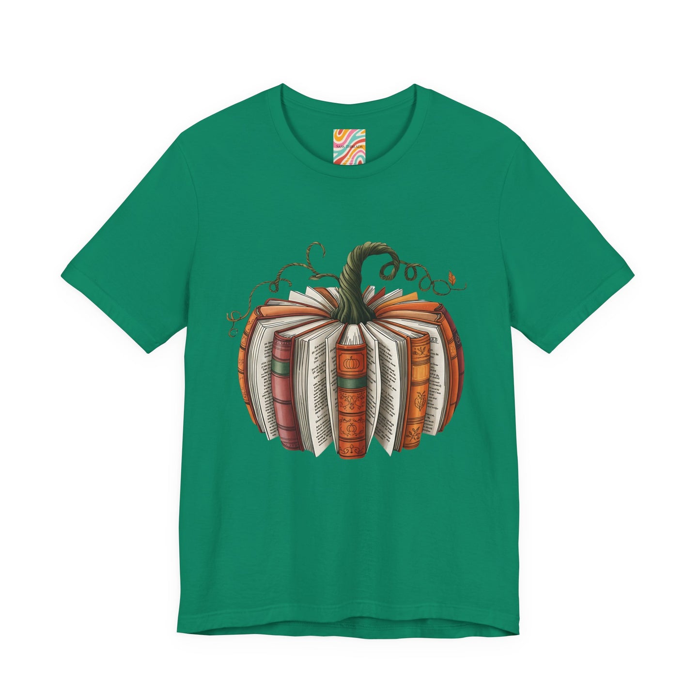 Book Pumpkin Unisex Jersey Short Sleeve Tee