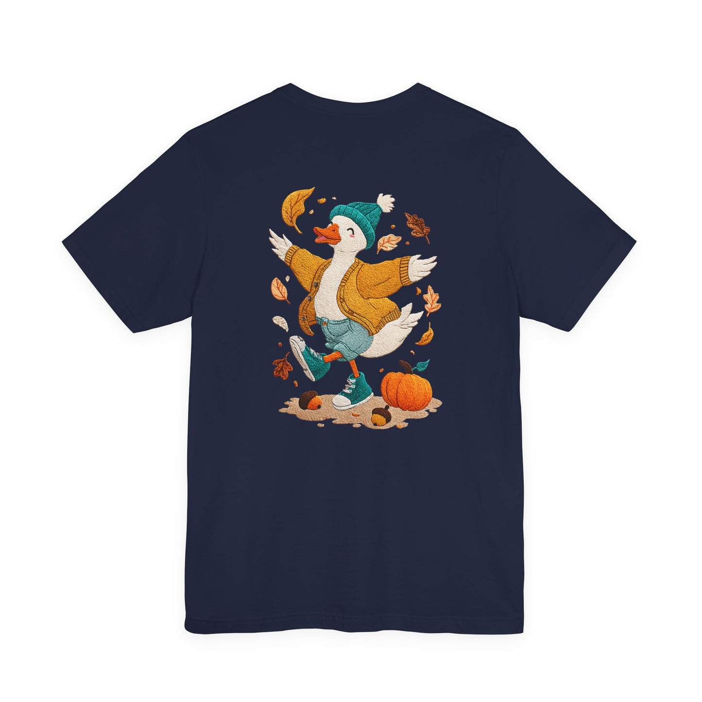 Autumn Goose Graphic Tee, Fall Vibes Shirt, Cozy Casual Wear, Thanksgiving Outfit, Unisex Seasonal Apparel