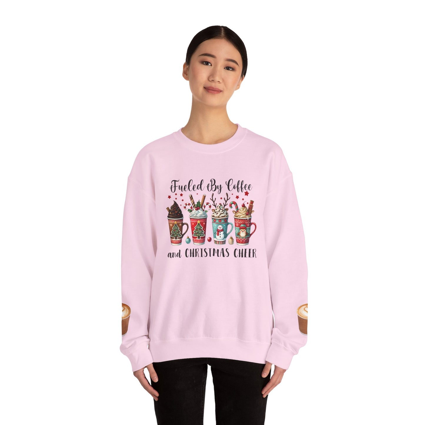 Fueled by Coffee and Christmas Cheer Sweatshirt – Cozy Holiday Coffee Lover Christmas Pullover
