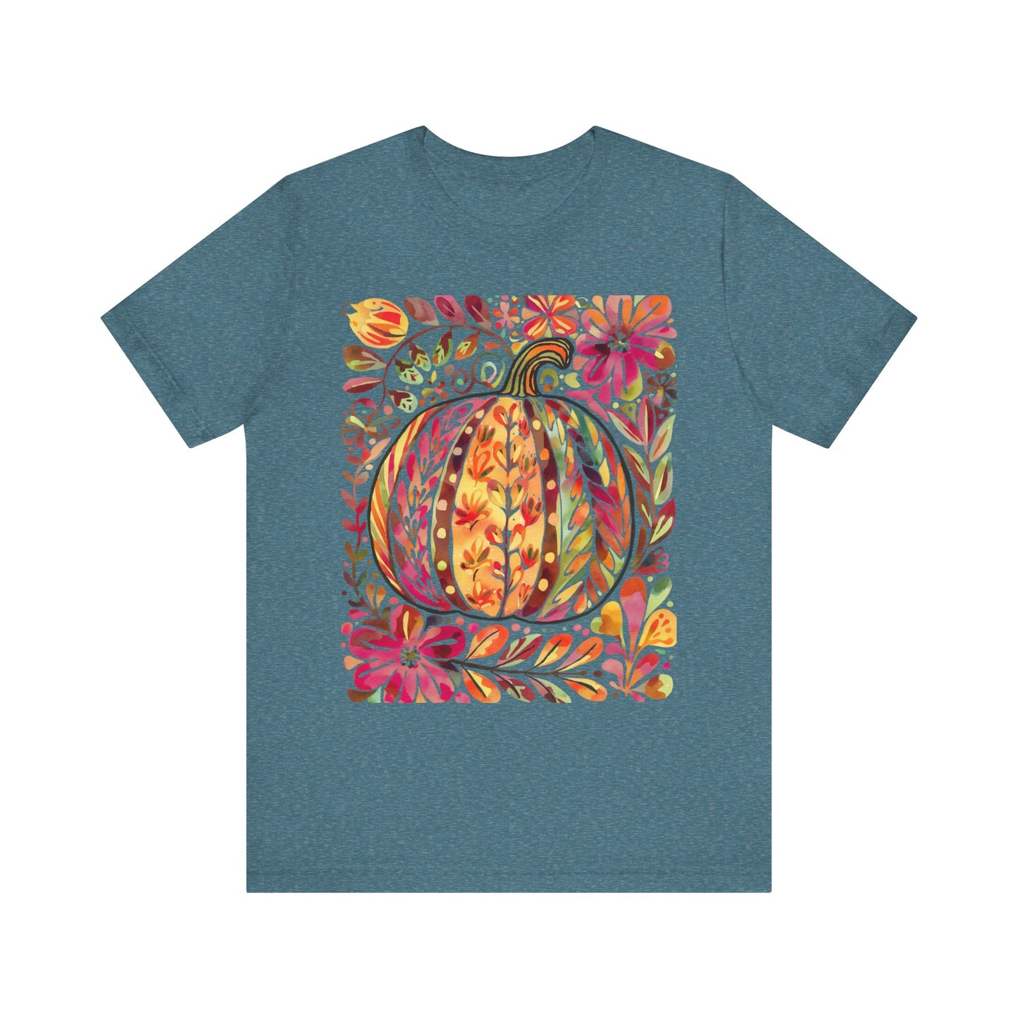 Autumn Pumpkin Graphic Tee, Fall T-Shirt, Halloween Apparel, Thanksgiving Gift