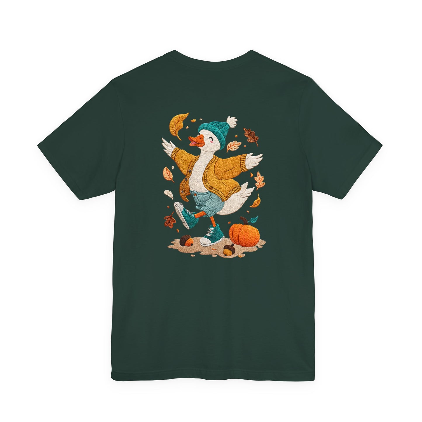 Autumn Goose Graphic Tee, Fall Vibes Shirt, Cozy Casual Wear, Thanksgiving Outfit, Unisex Seasonal Apparel