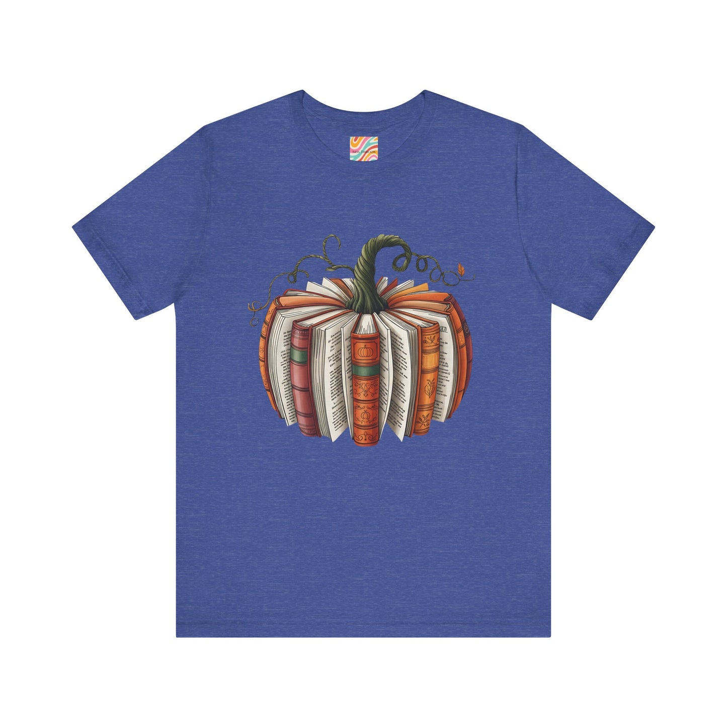 Book Pumpkin Unisex Jersey Short Sleeve Tee