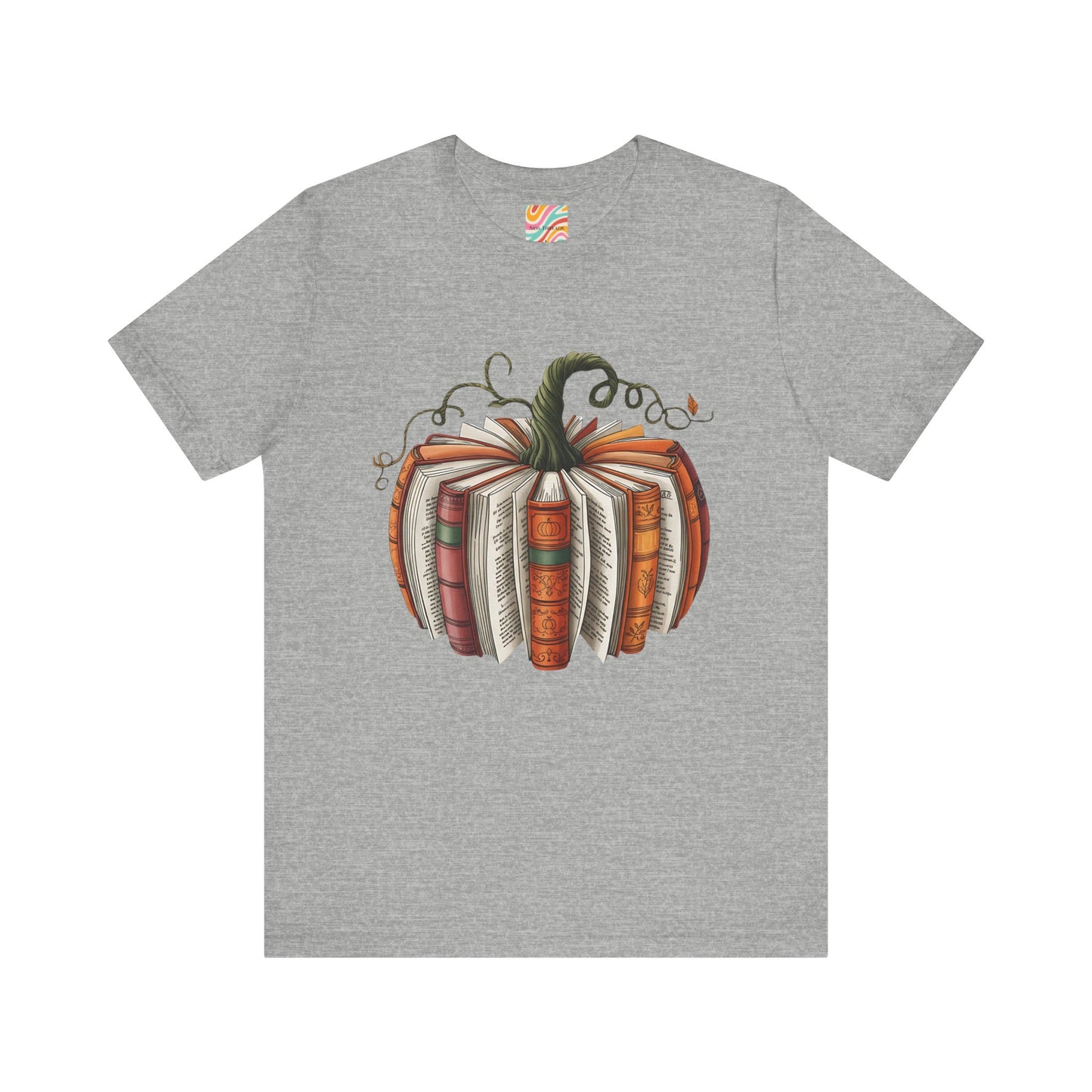 Book Pumpkin Unisex Jersey Short Sleeve Tee