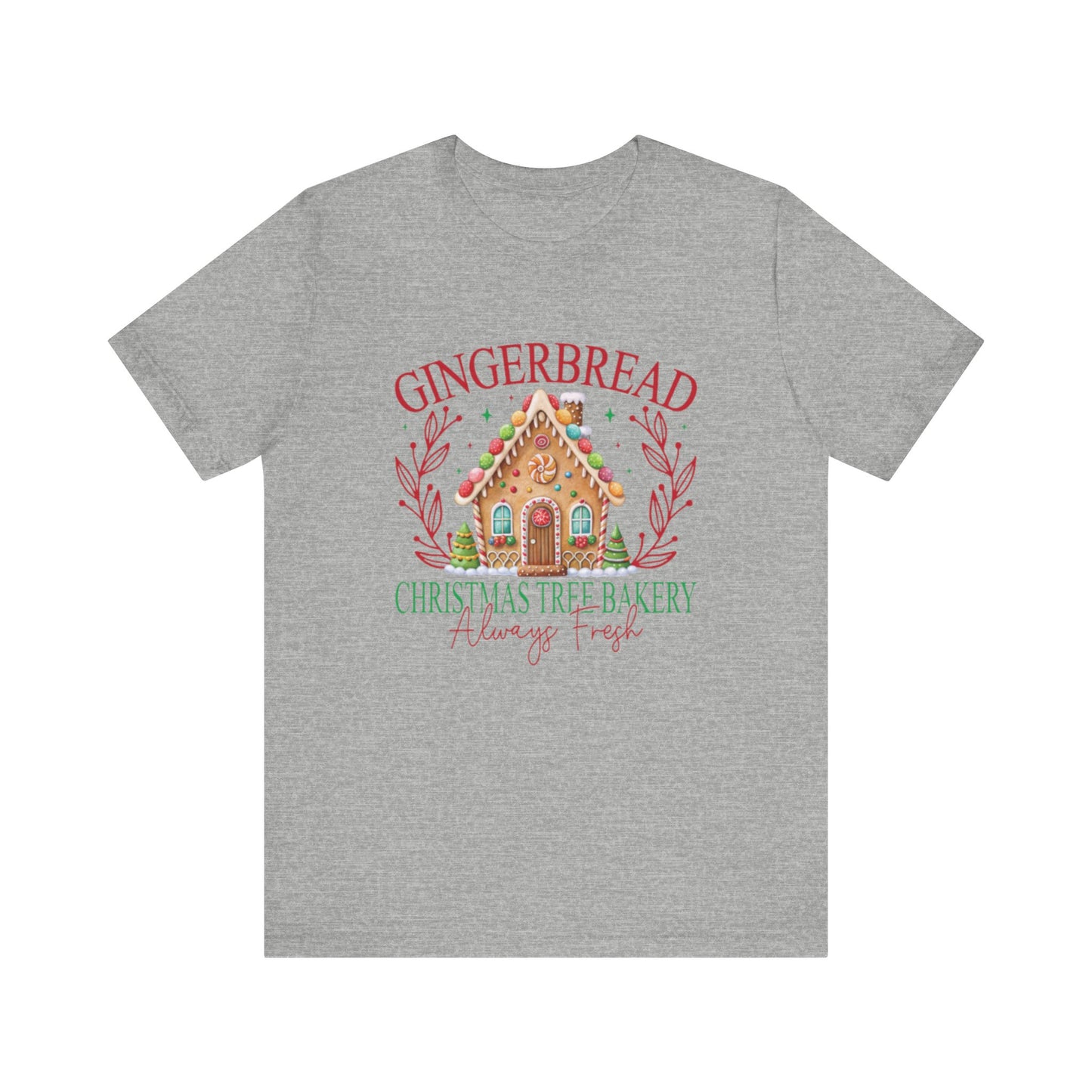 Gingerbread Christmas Tree Bakery Tee – Always Fresh!