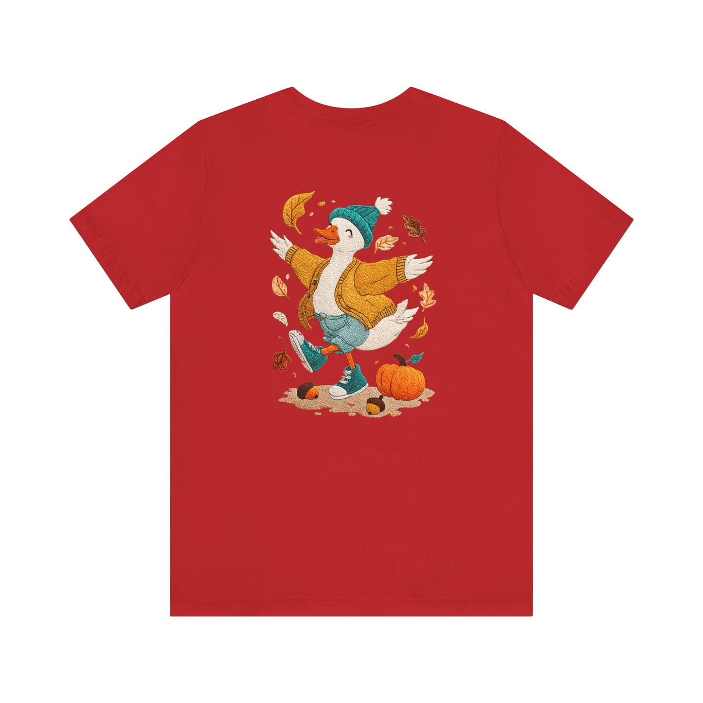 Autumn Goose Graphic Tee, Fall Vibes Shirt, Cozy Casual Wear, Thanksgiving Outfit, Unisex Seasonal Apparel