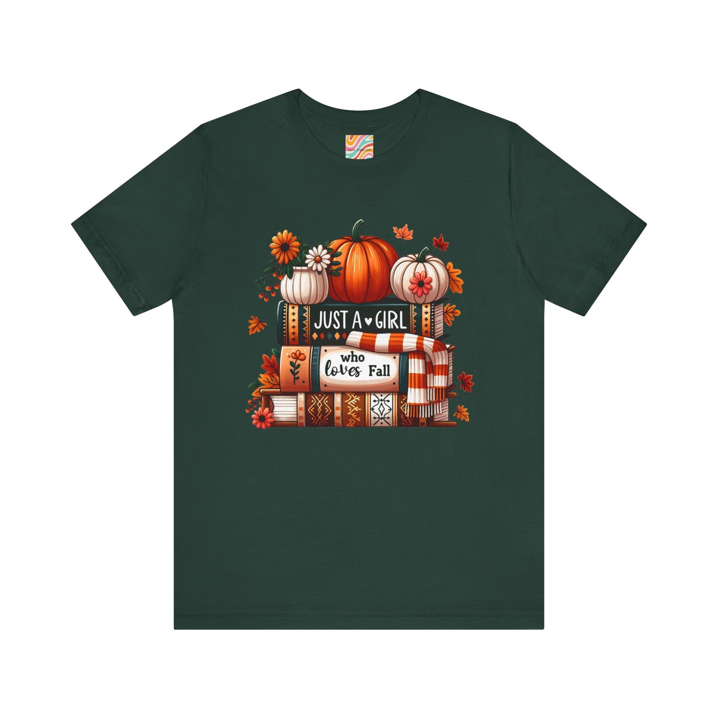 Fall Lover Tee, Autumn T-Shirt, Just a Girl Who Loves books